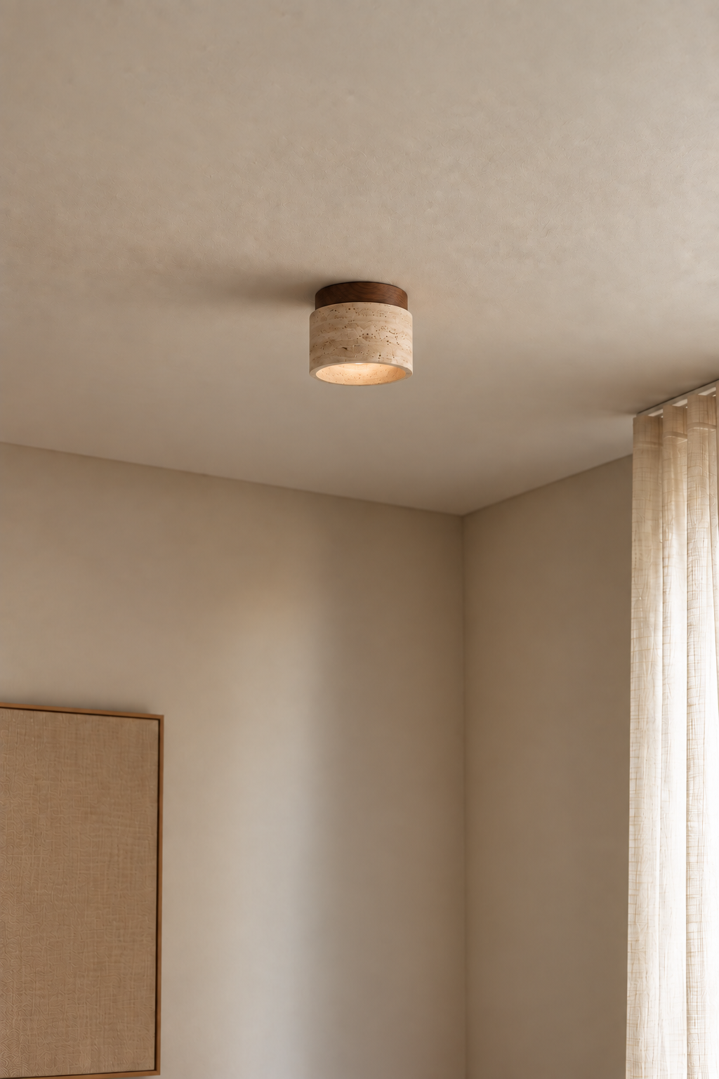 Mito | Travertine plafondlamp