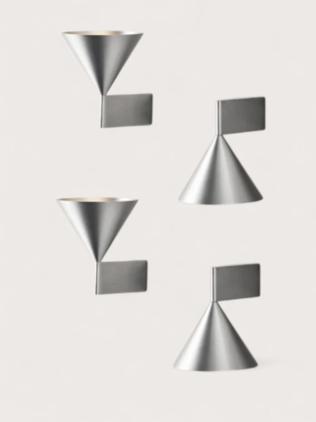 Kaya | RVS wandlamp - 4 stuks