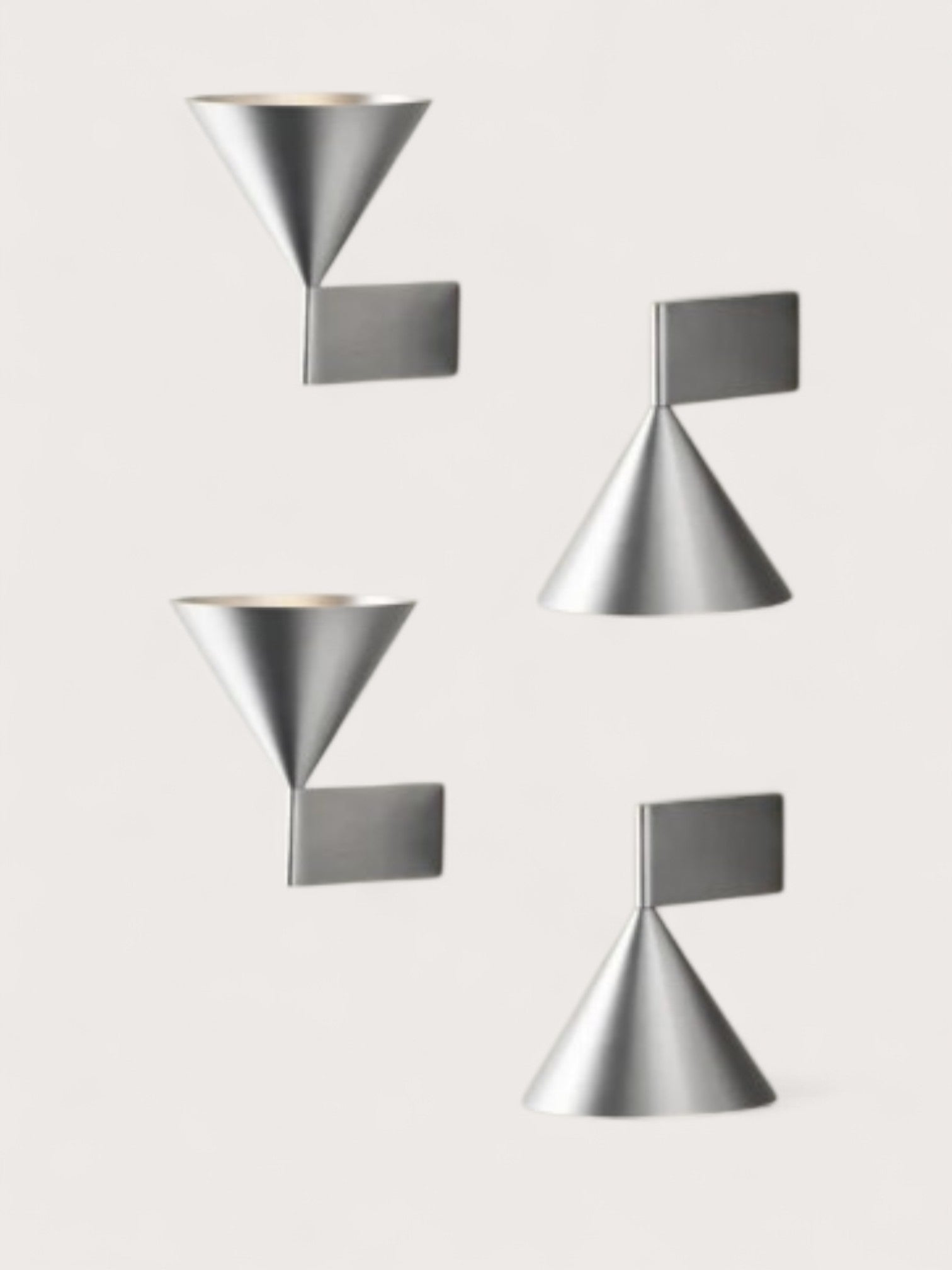 Kaya | RVS wandlamp - 4 stuks