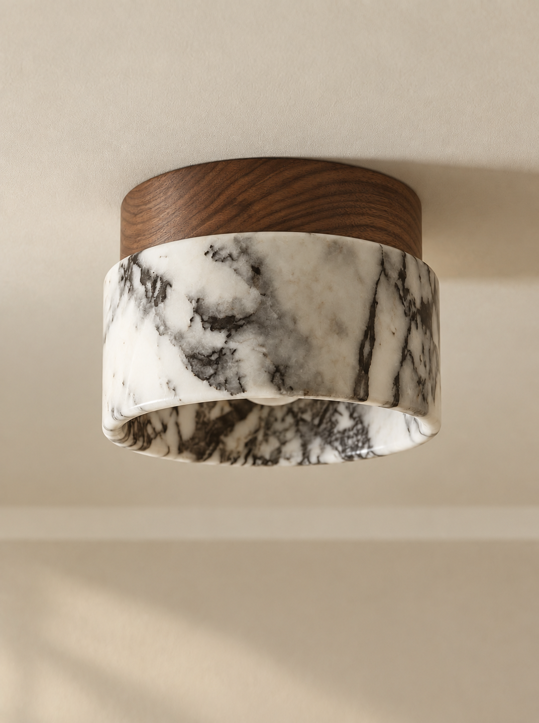 Mito | Calacatta noten plafondlamp