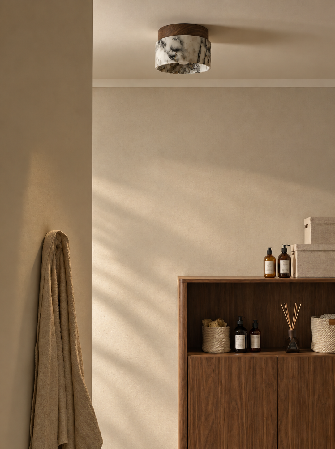 Mito | Calacatta noten plafondlamp