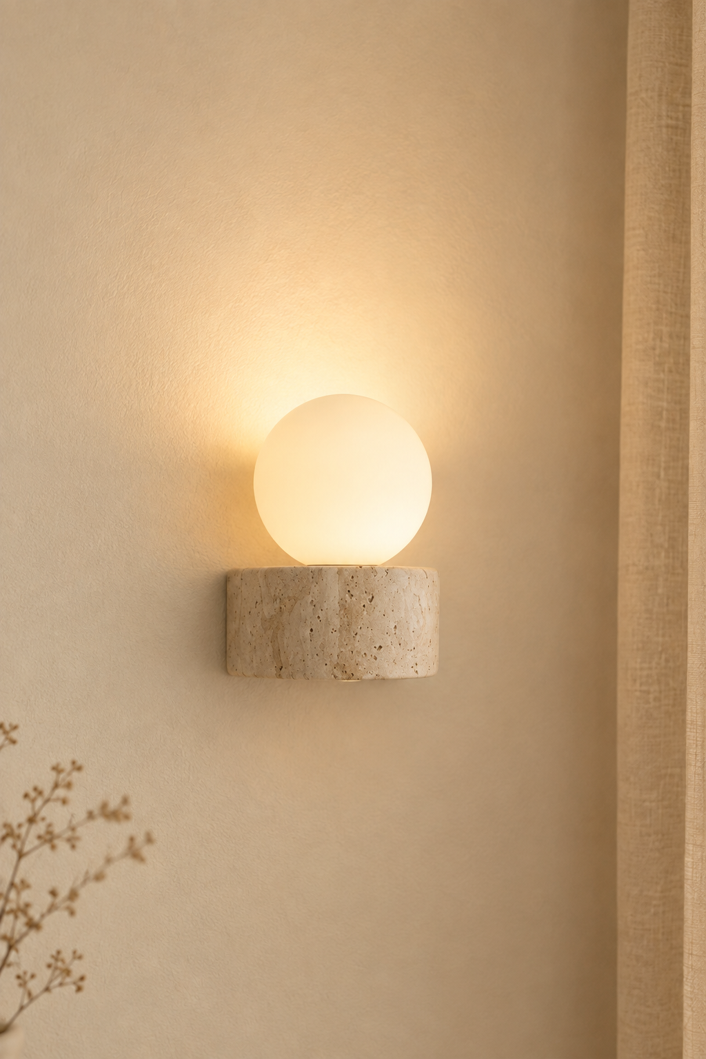 Soreli | Travertine Wandlamp