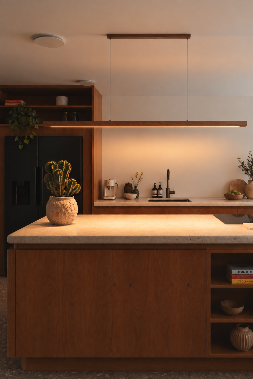 Nordic | notenhout keuken hanglamp