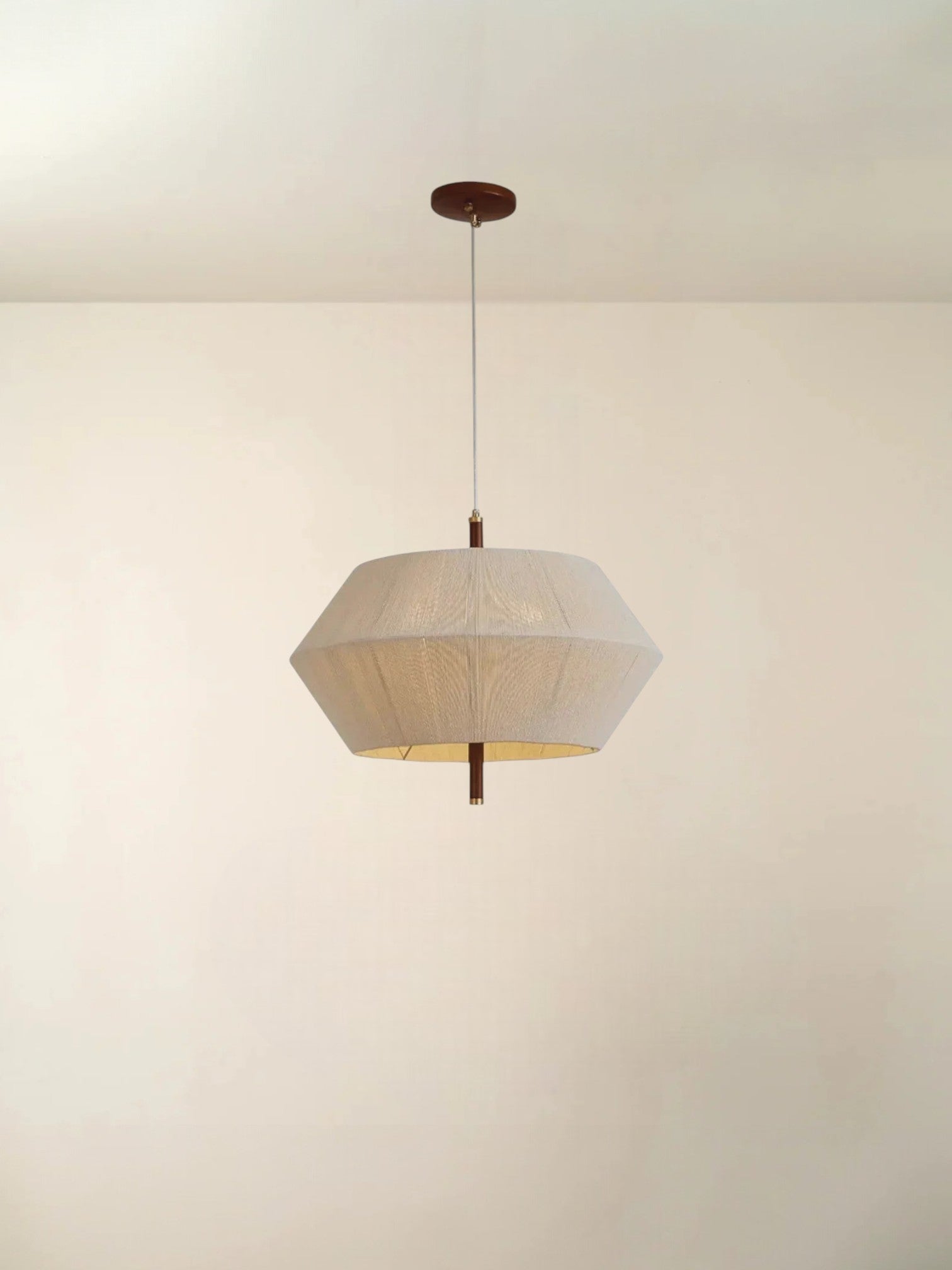 Tokishi | Walnoot stoffen hanglamp