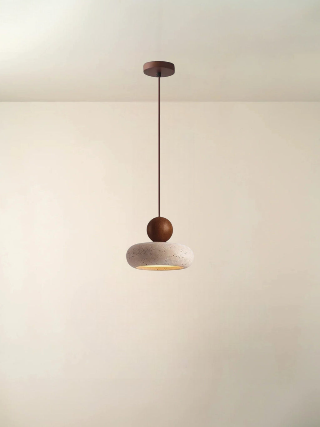 Azuna | travertine noten hanglamp