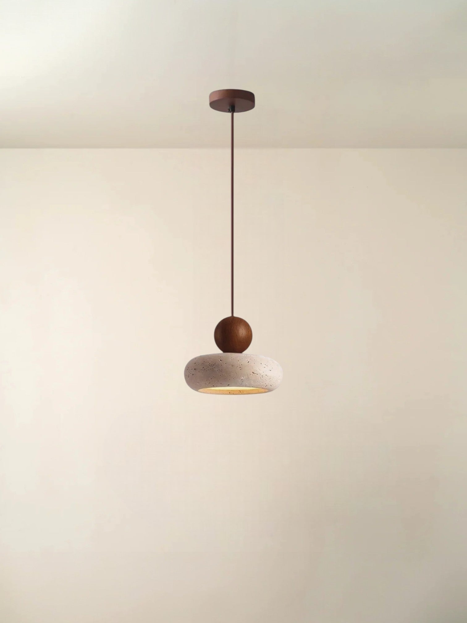 Azuna | travertine noten hanglamp
