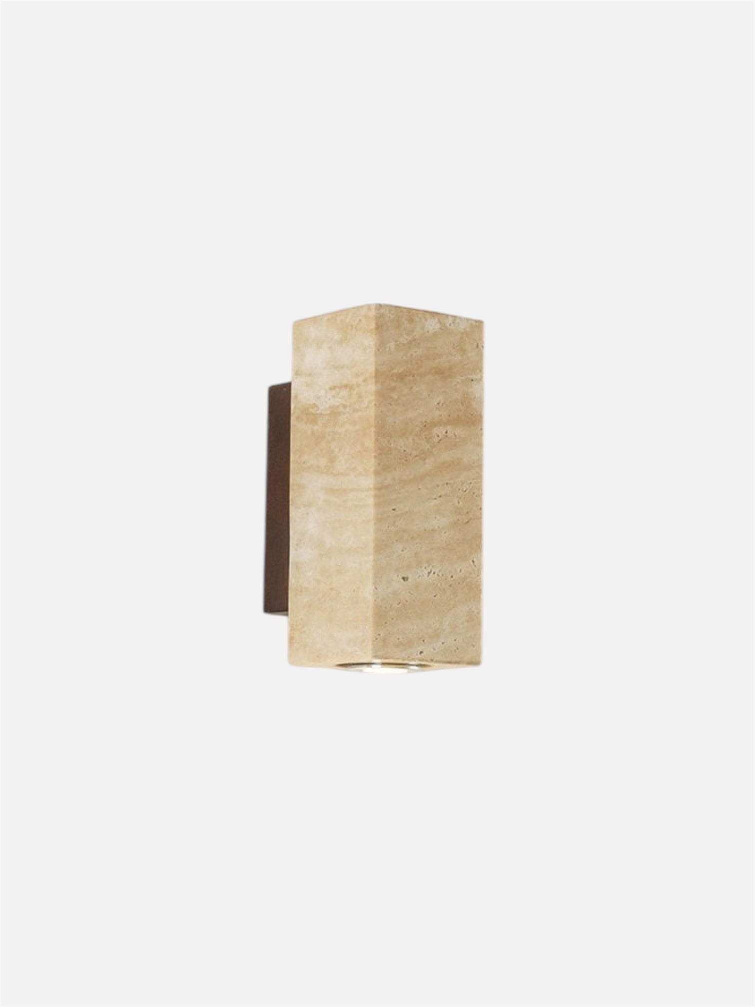 Gerini | Travertine wandlamp vierkant