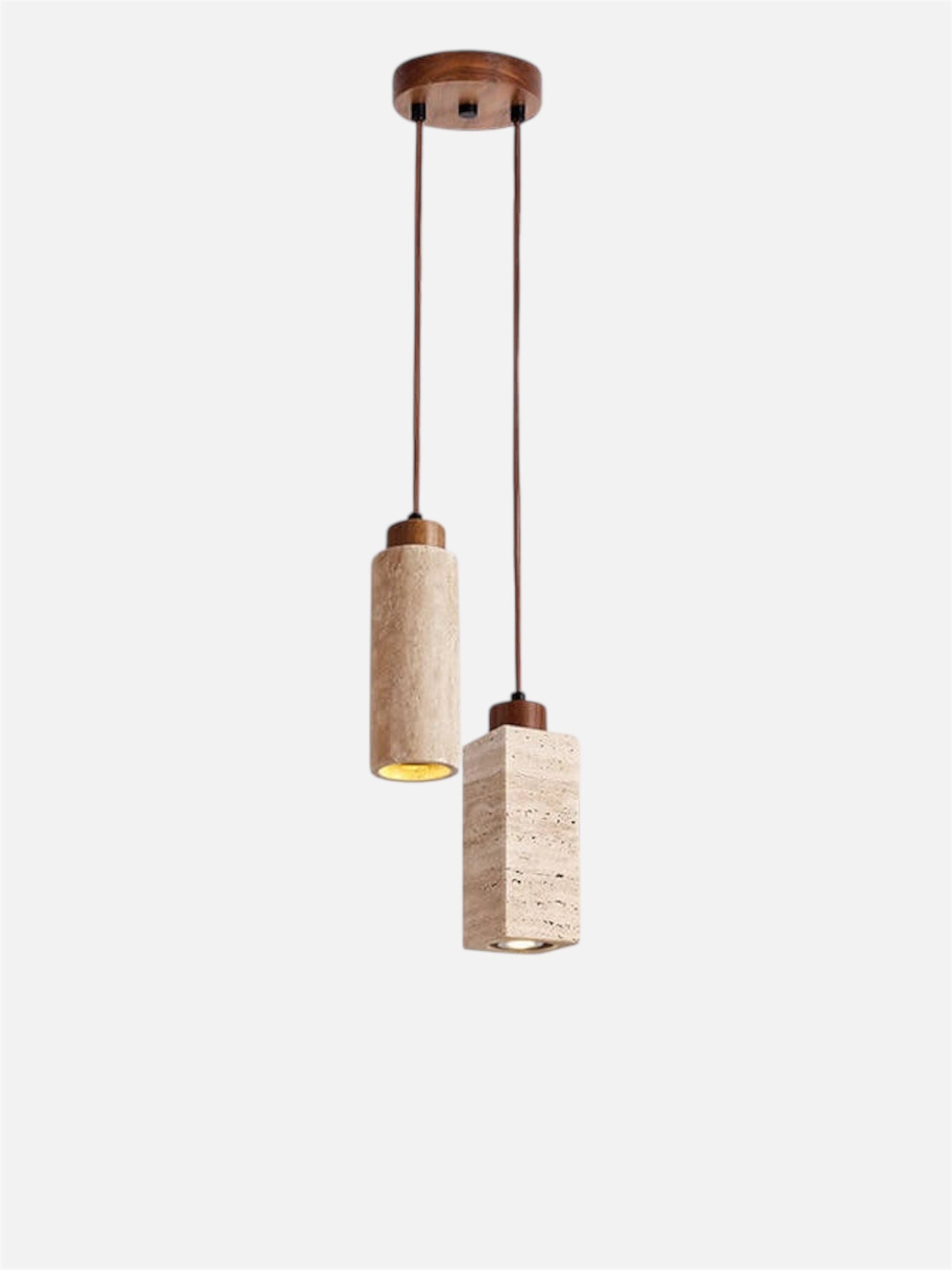 Gerini | Travertine hanging lamp set