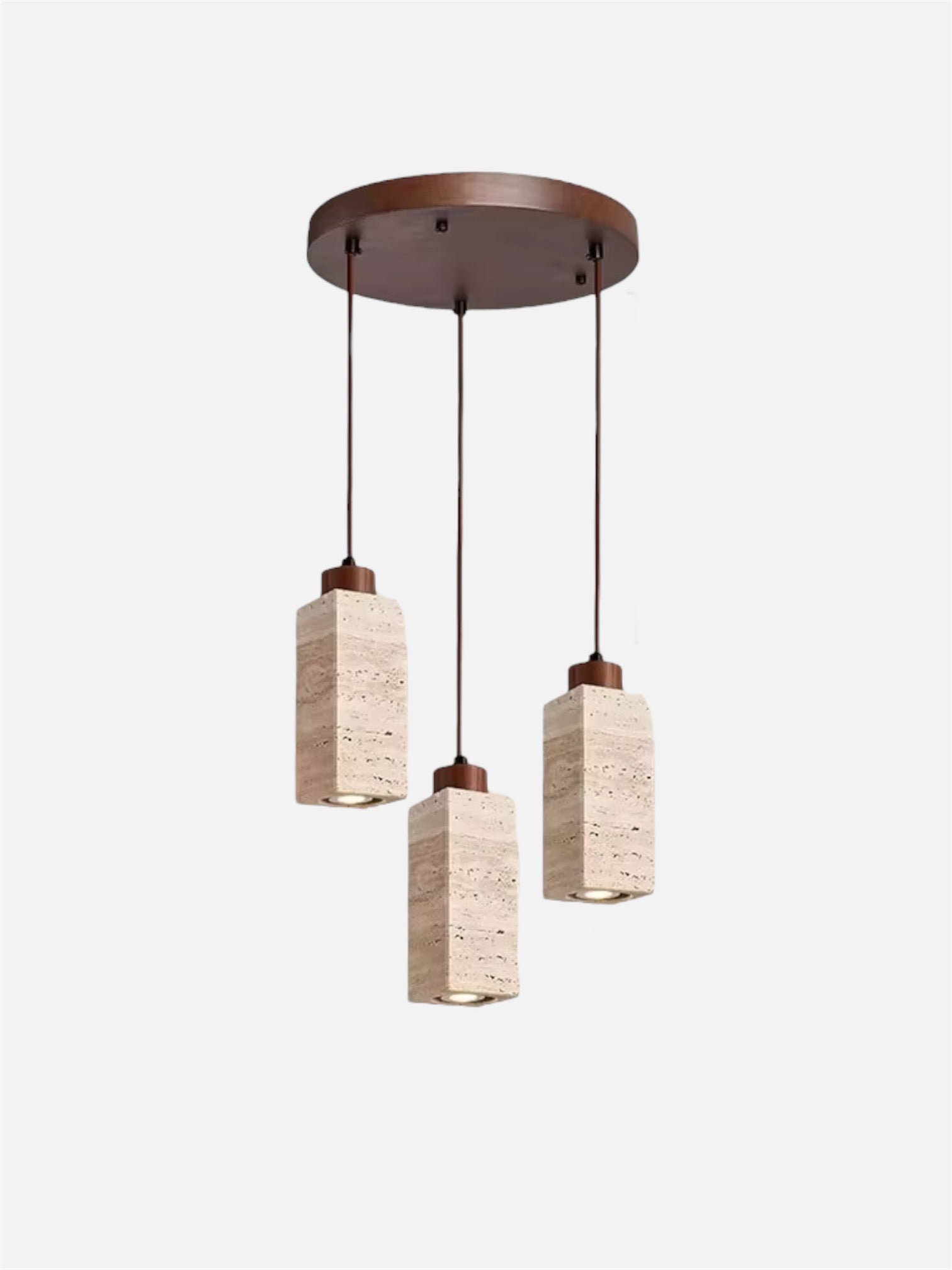 Gerini | Travertine hanglamp 3-delig