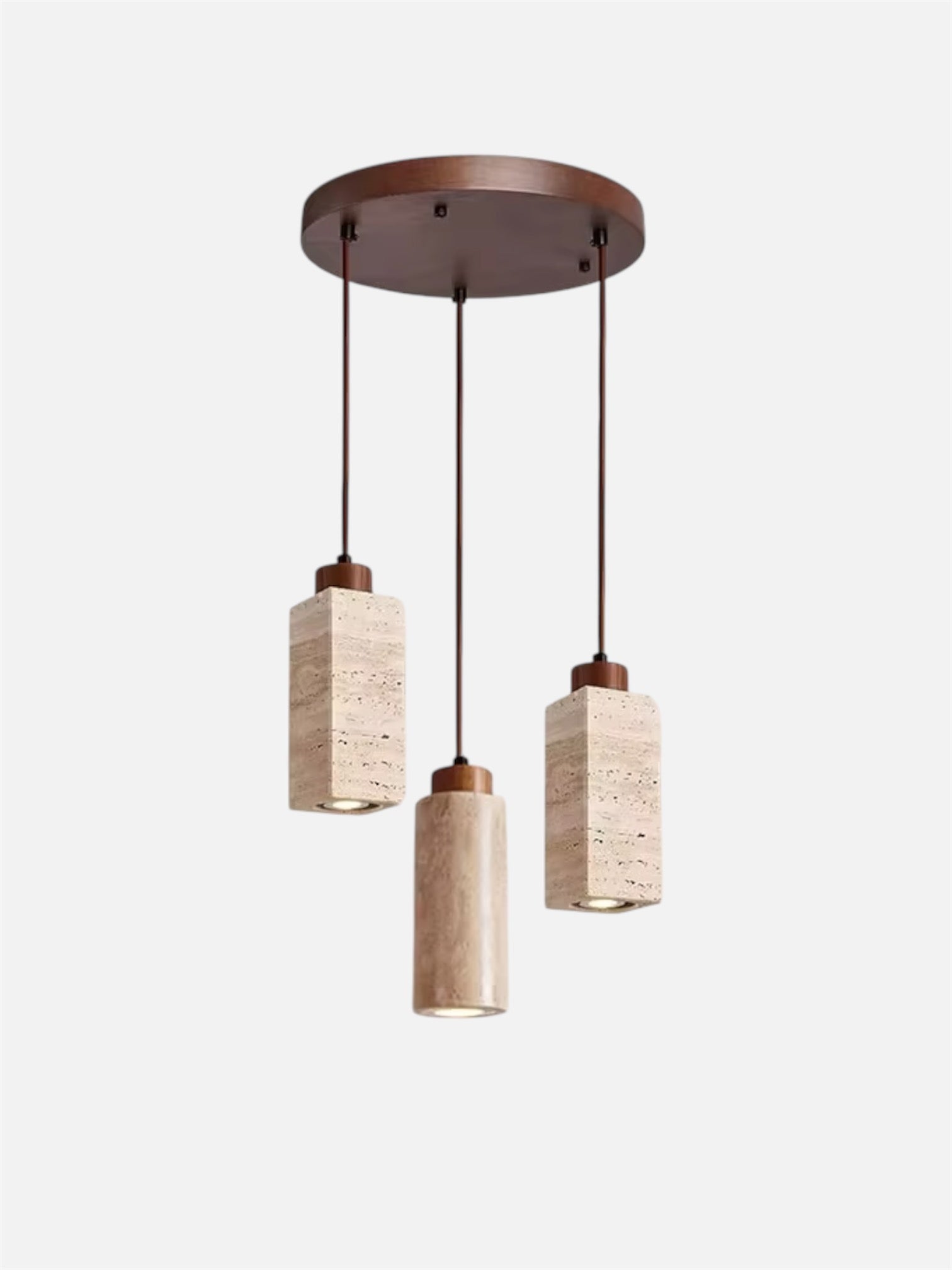 Gerini | Travertine pendant lamp 3-piece