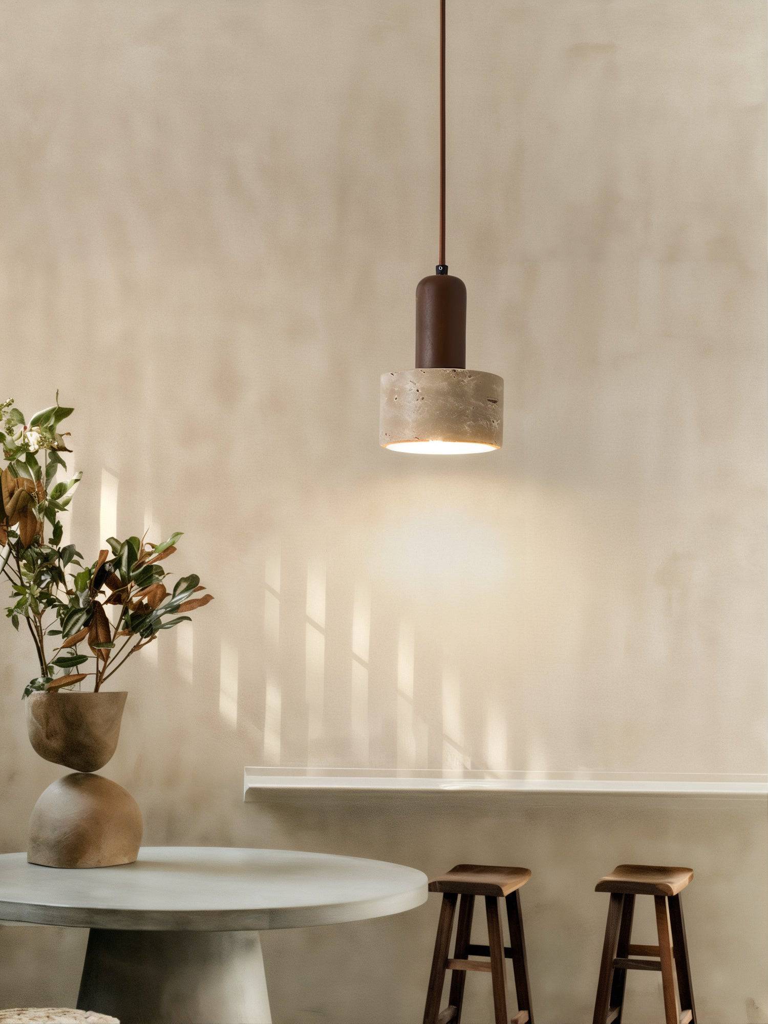 Jul | Travertine pendant lamp