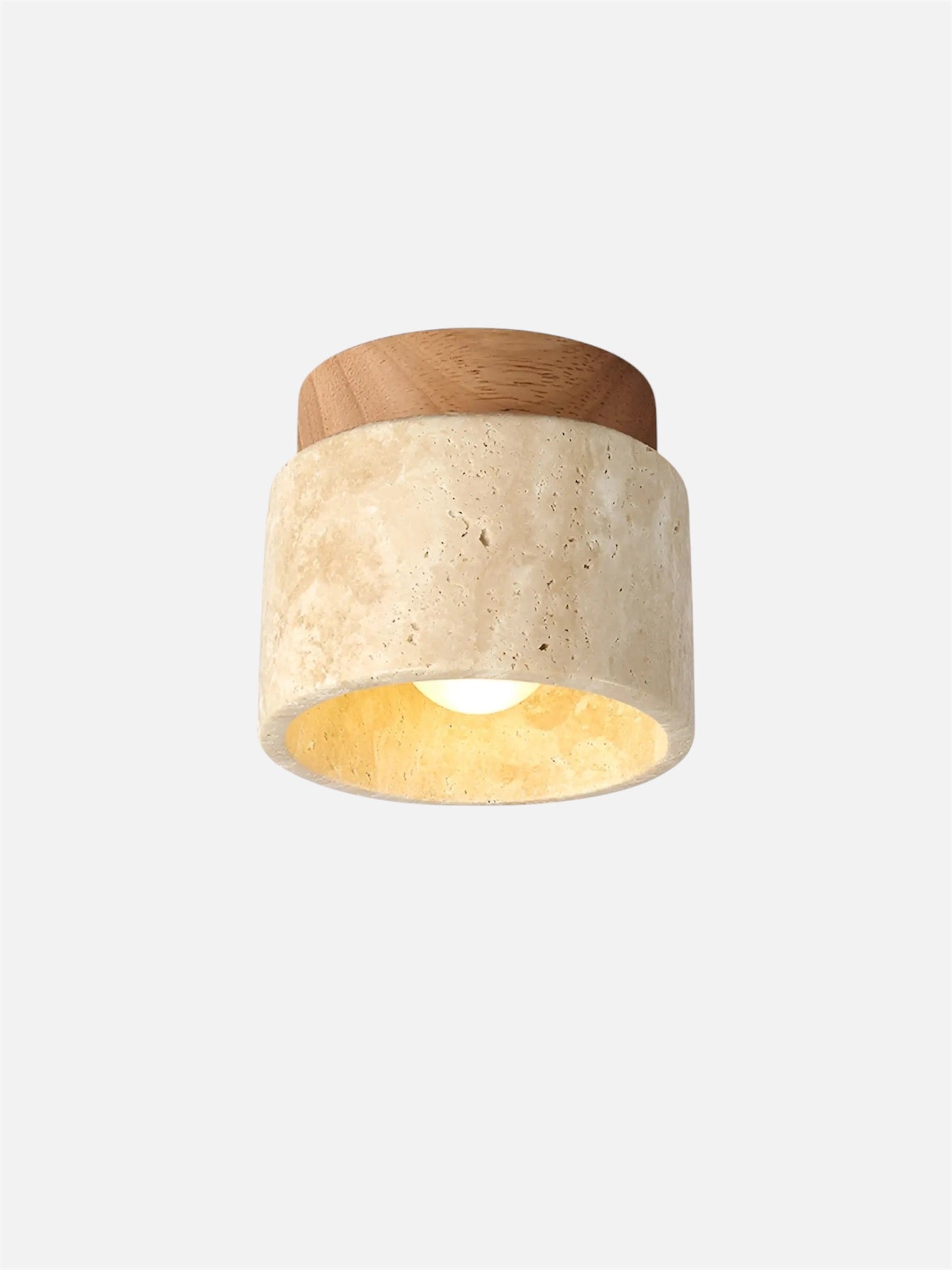 Mito | Travertine plafond lamp