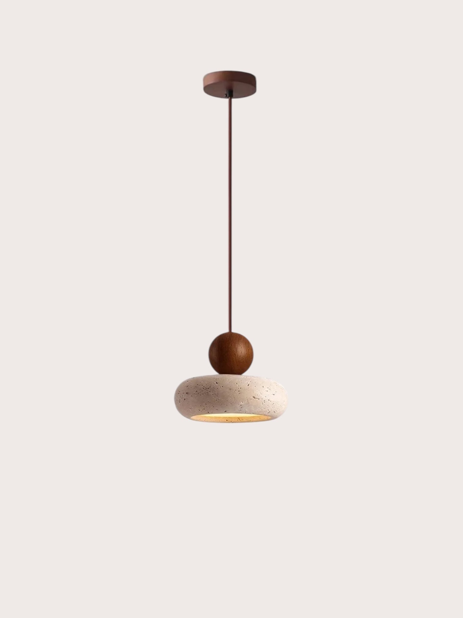 Azuna | travertine noten hanglamp