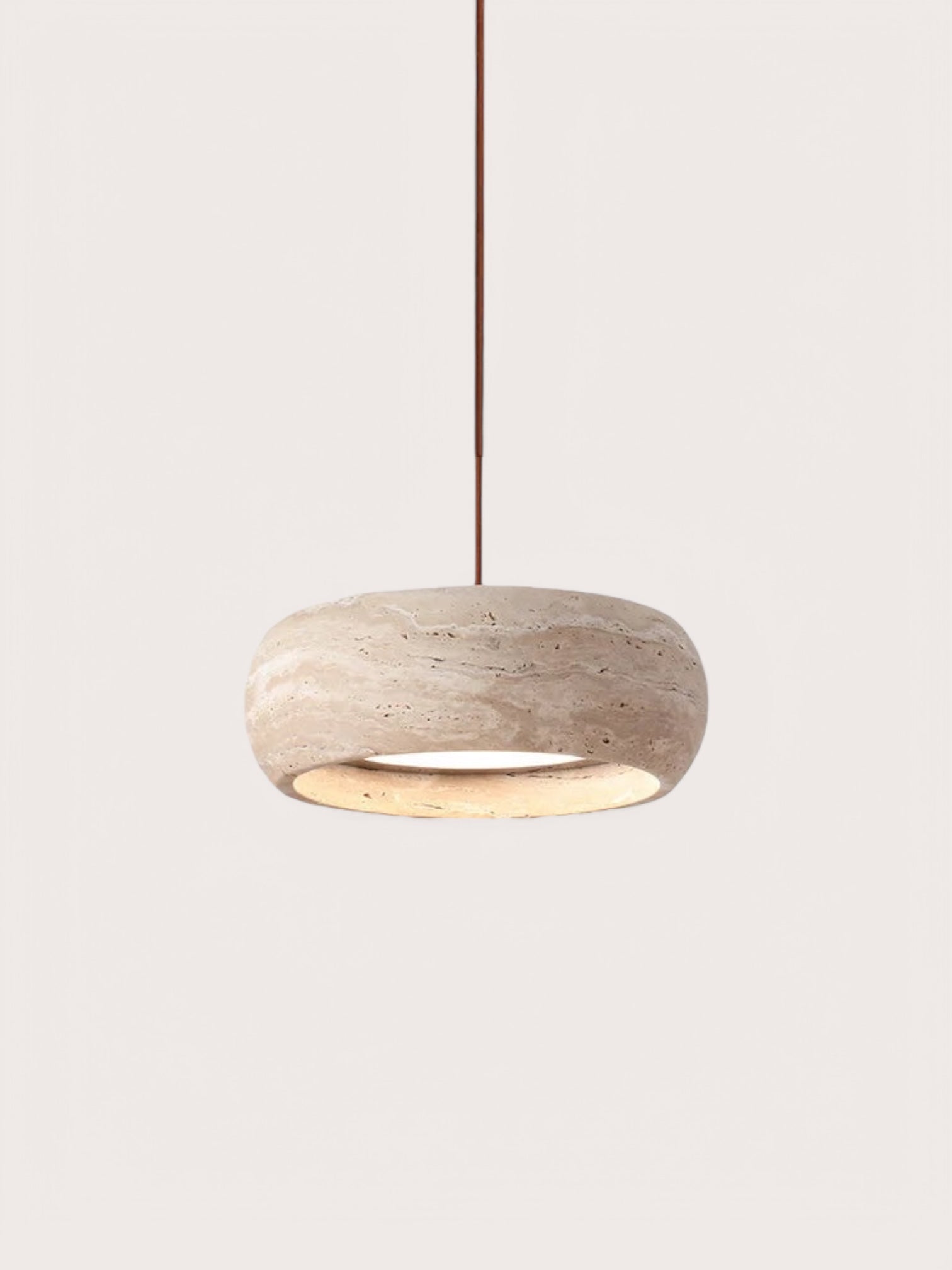 Jaza | ronde travertine hanglamp