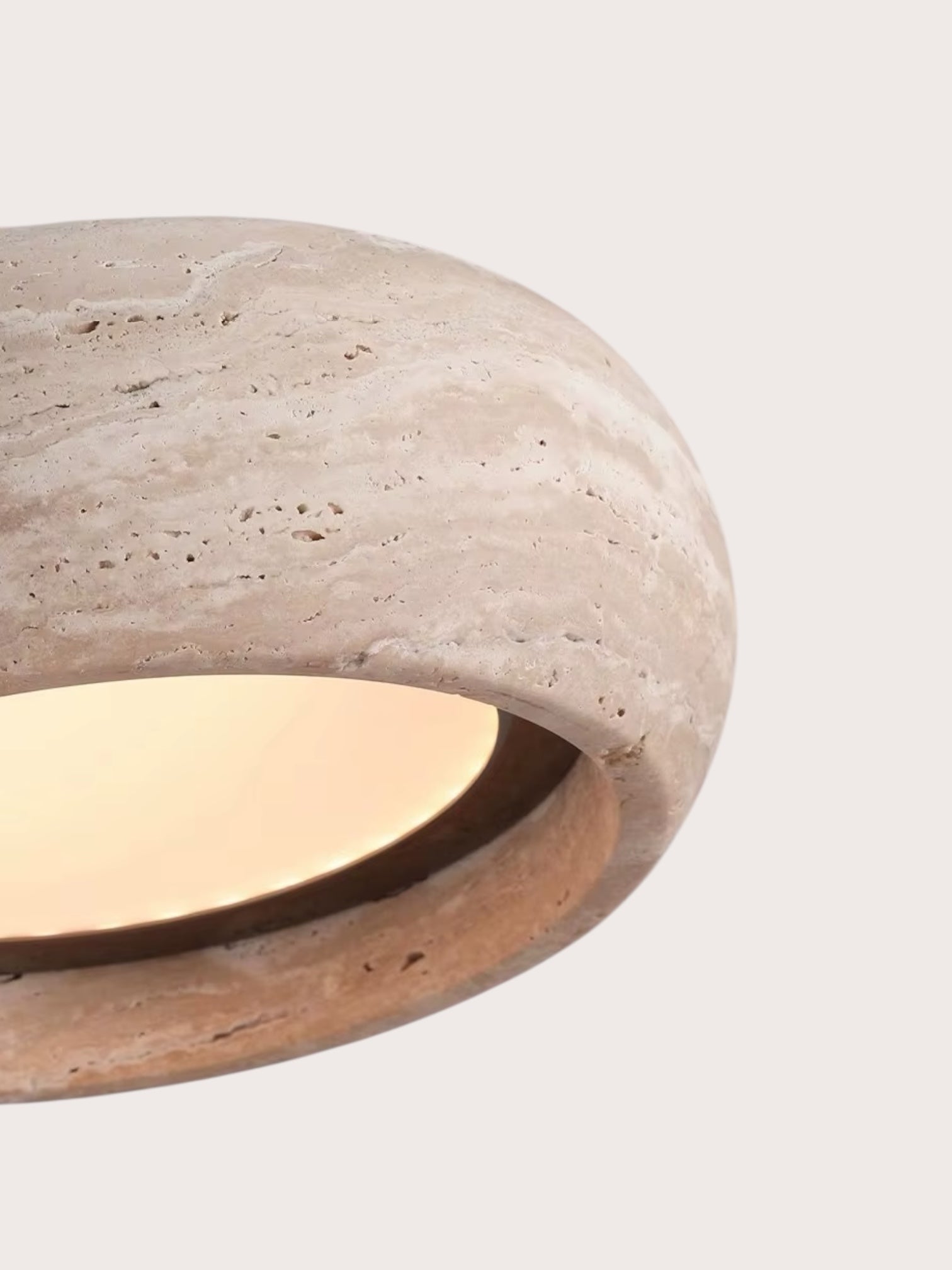 Jaza | ronde travertine hanglamp