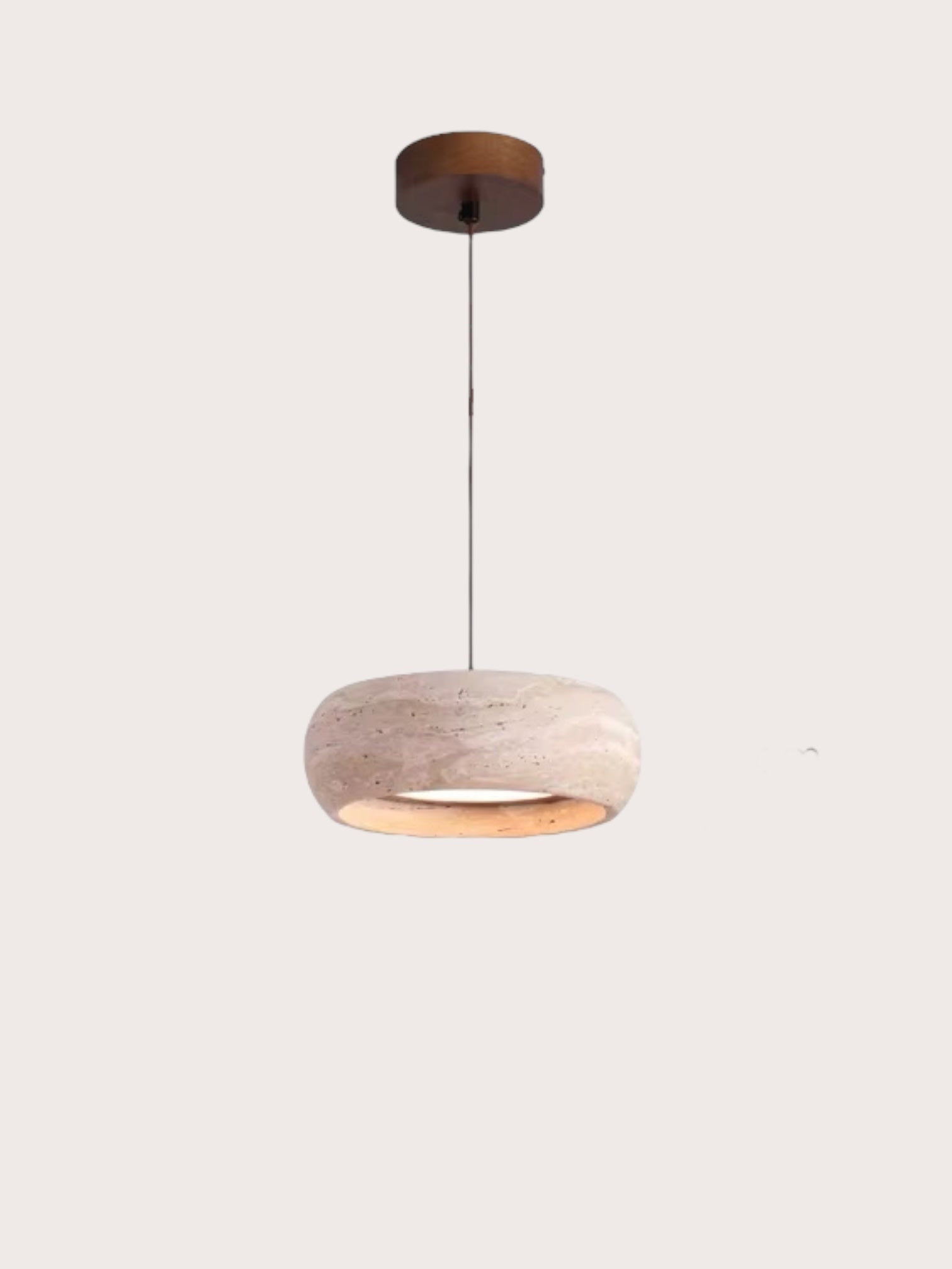 Jaza | ronde travertine hanglamp