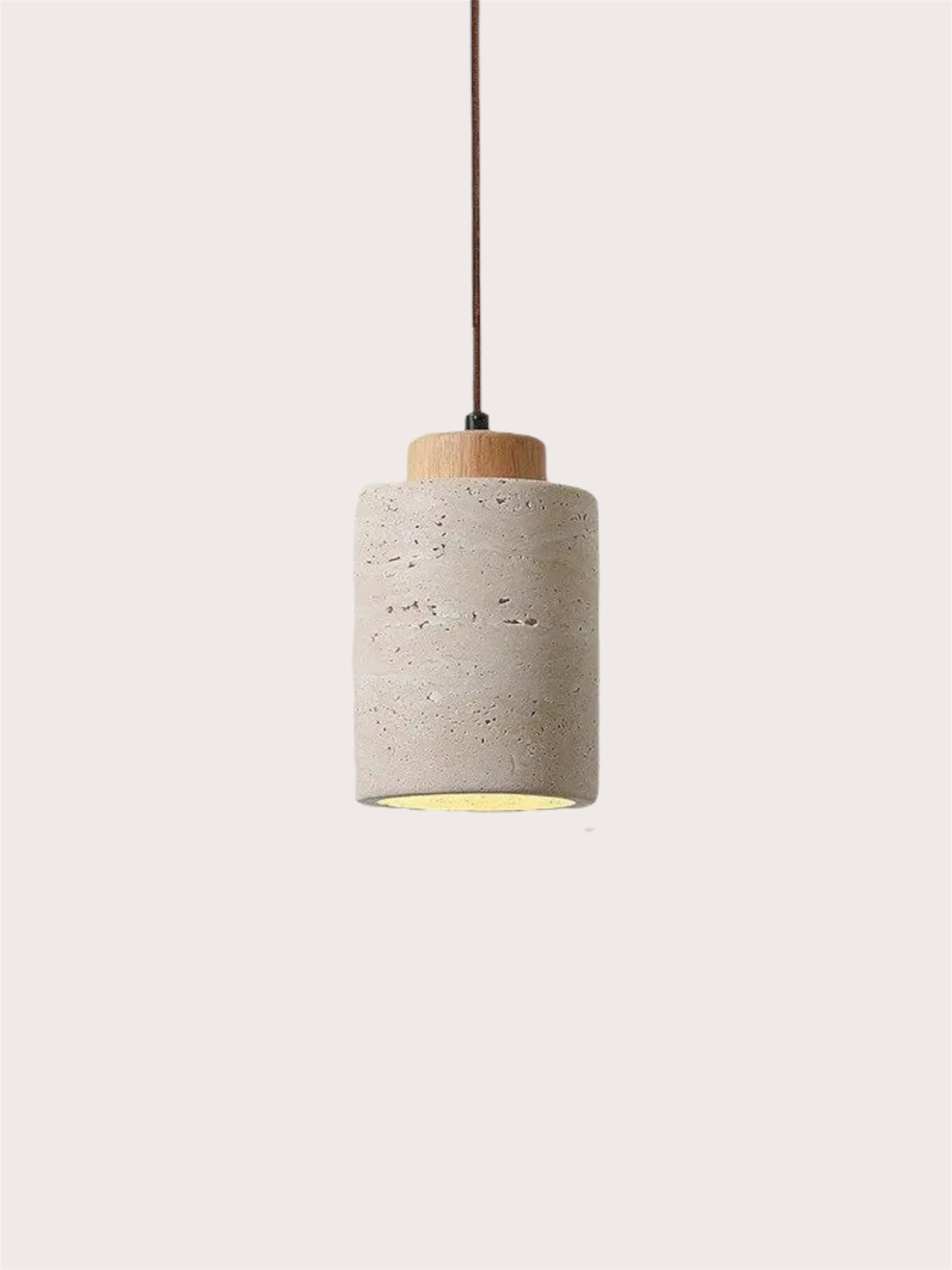 Mirella - travertijn hanglamp eiken large