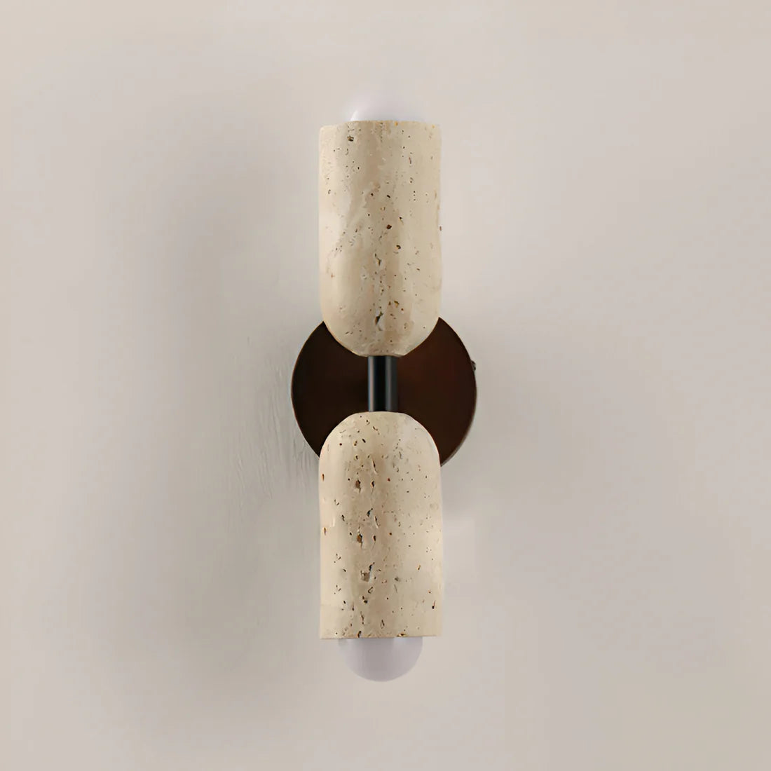 Firosa | Noten travertine wandlamp