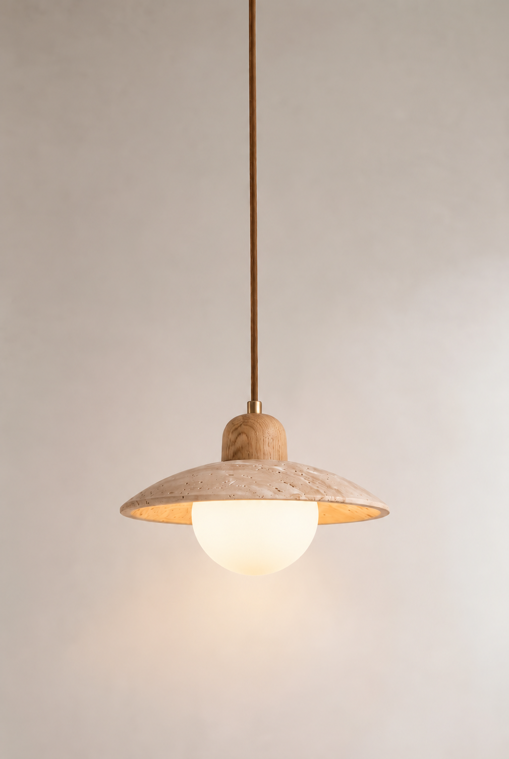Rizo | Travertine hanglamp Eiken