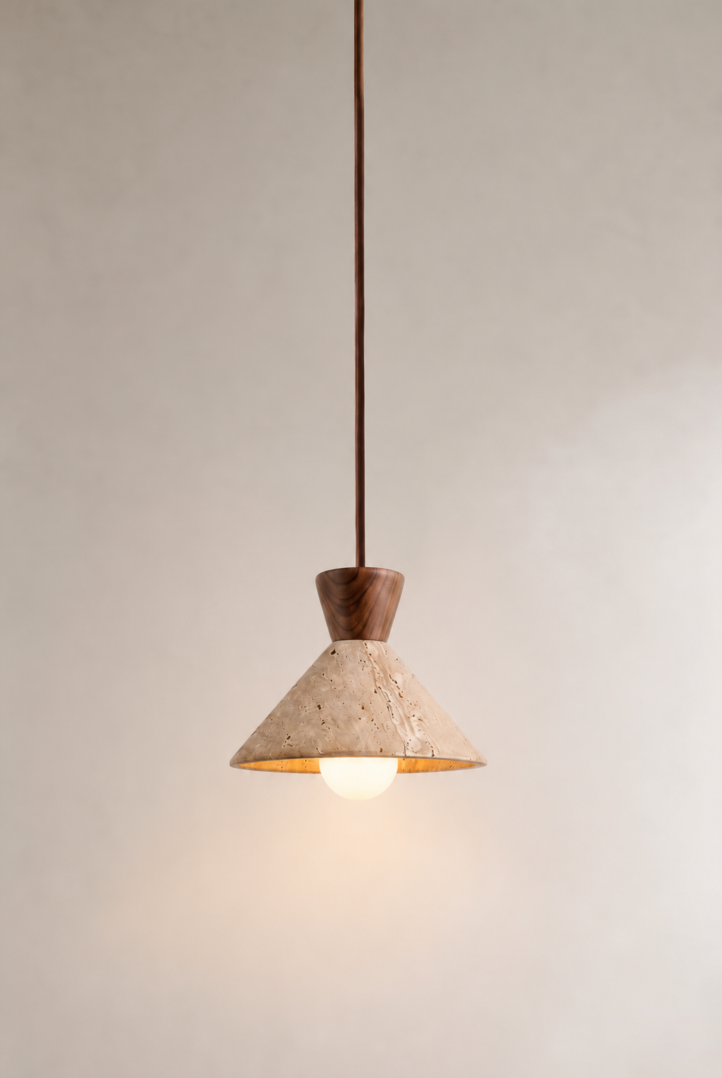 Komorebi | Hanglamp Travertine en noten