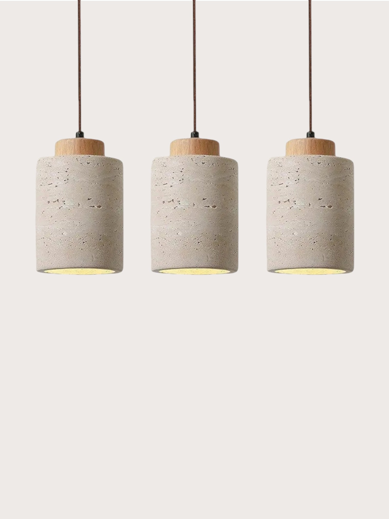 Mirella - Travertine eiken hanglamp bundel