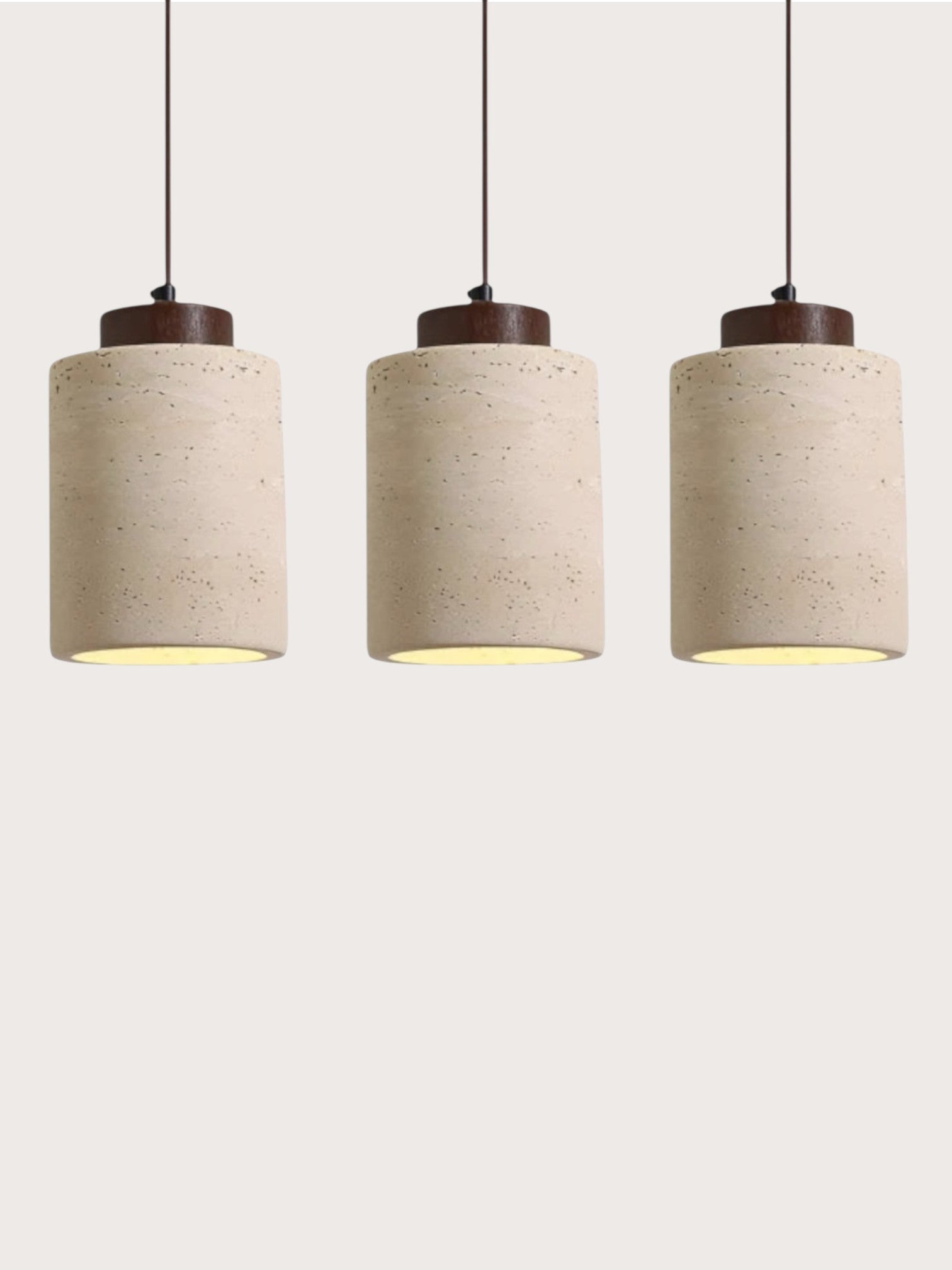Mirella - Travertine noten hanglamp bundel