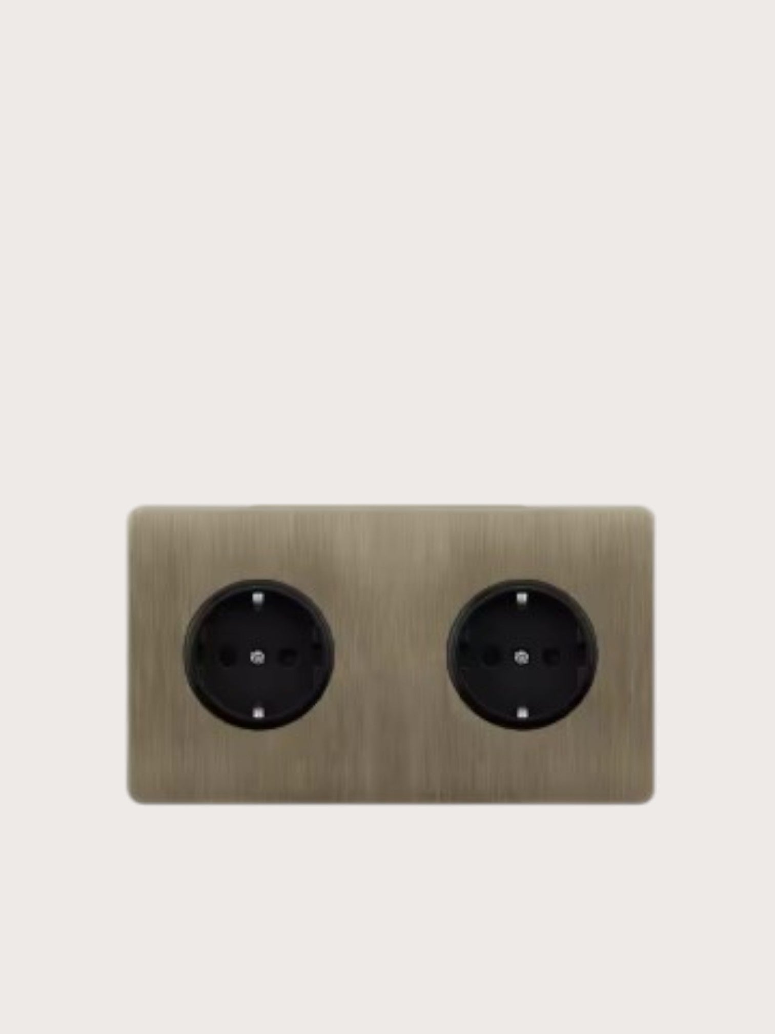 Ted en Martin Dubbel Stopcontact – Brons RVS (Type F)
