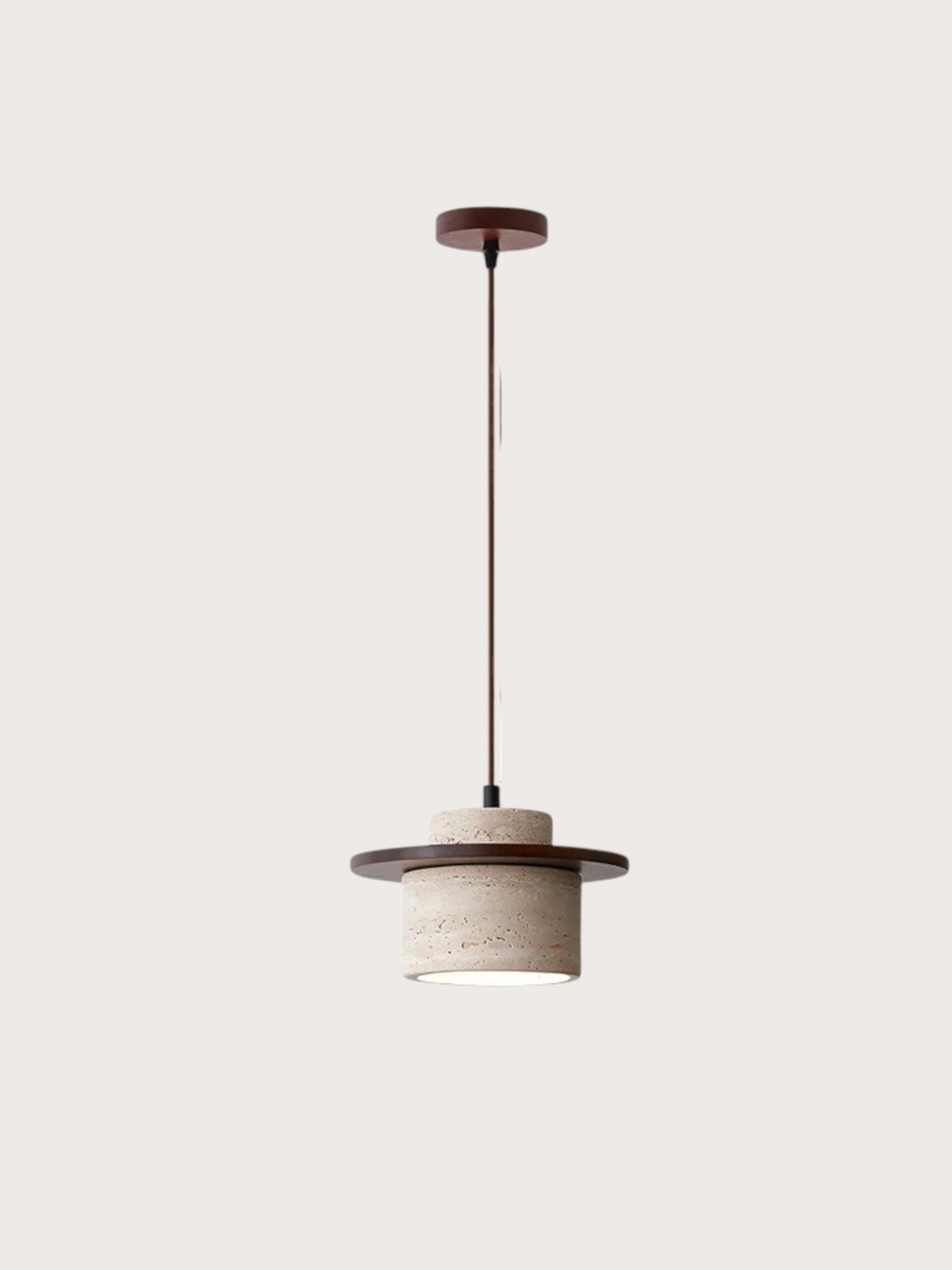 Goka | travertine hanglamp noten
