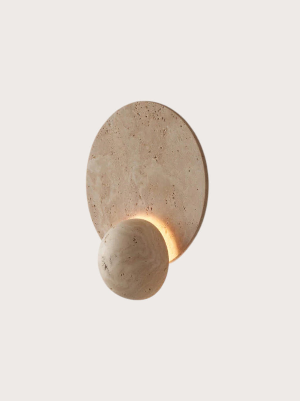 Anua | Travertine ronde wandlamp