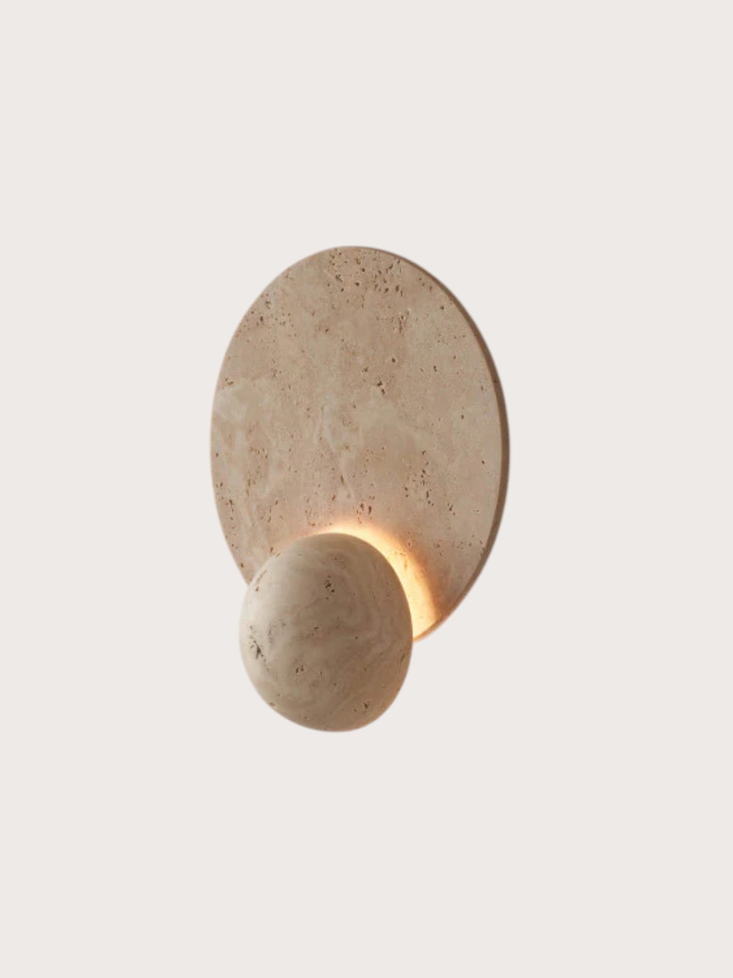 Anua | Travertine ronde wandlamp