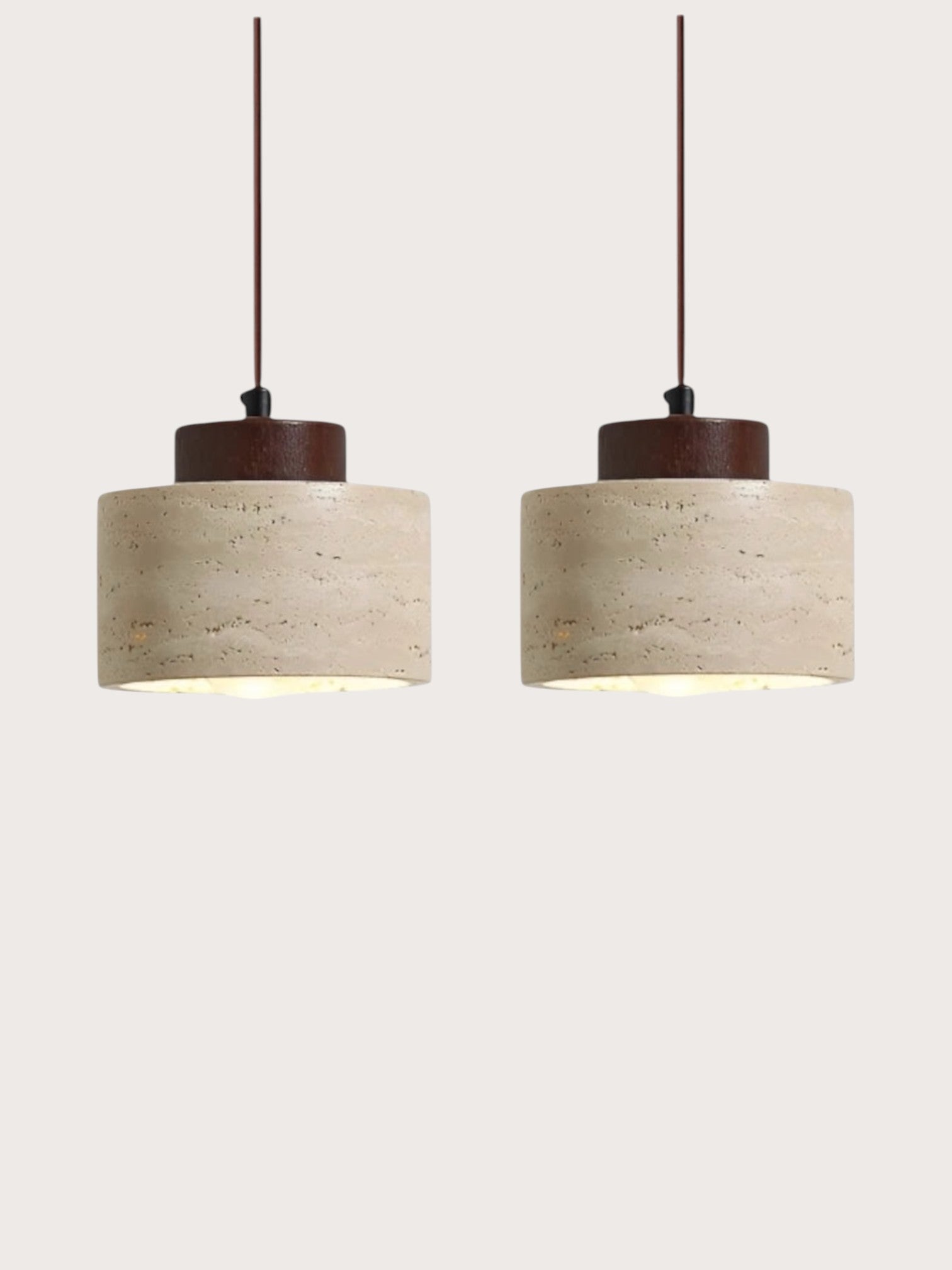 Mirella - Travertine noten hanglamp bundel