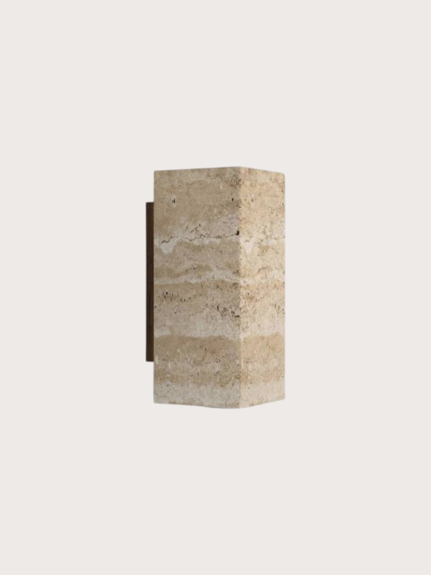Gerini | Travertine wandlamp vierkant