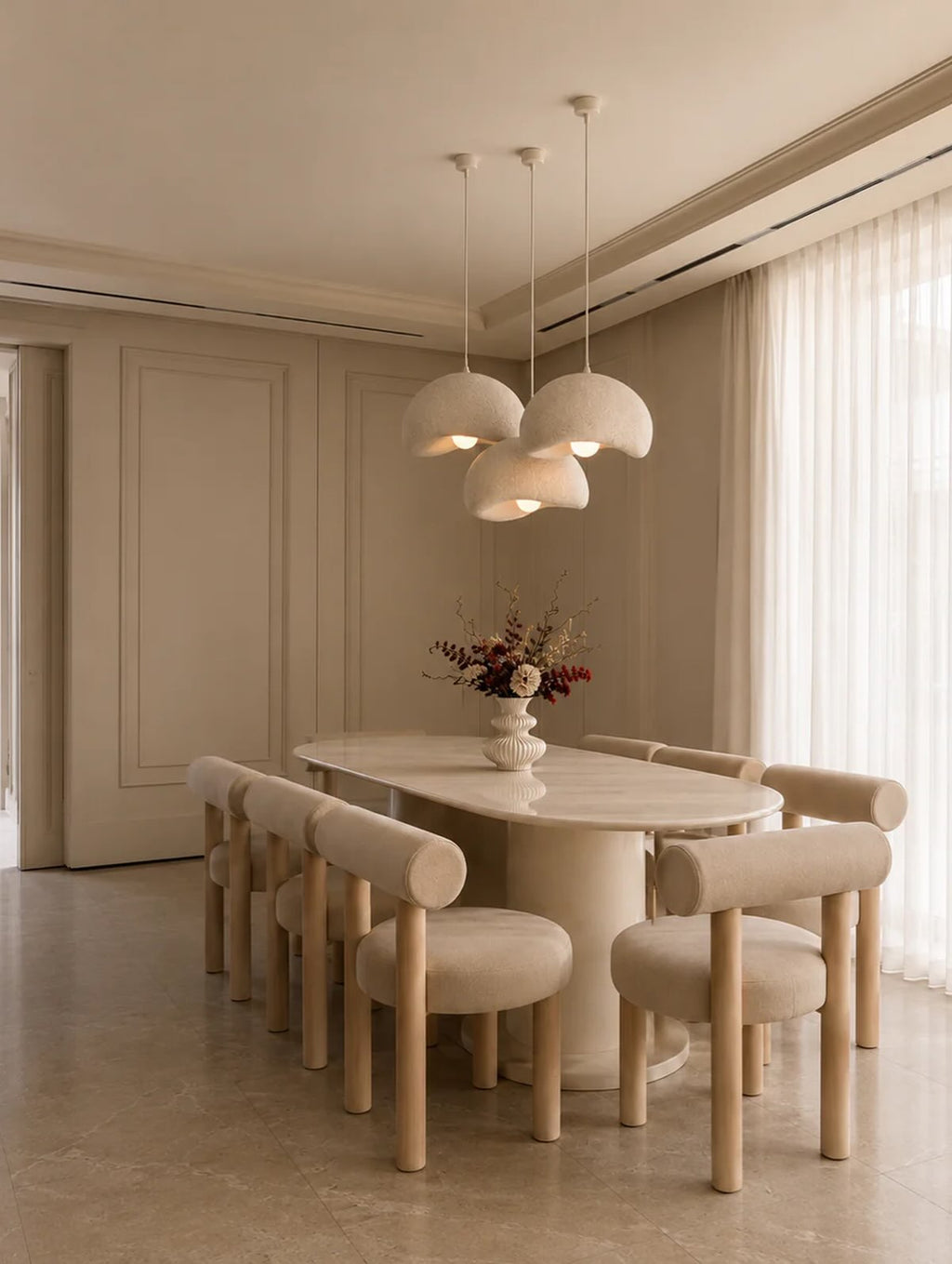 Suusi | betonnen hanglamp in