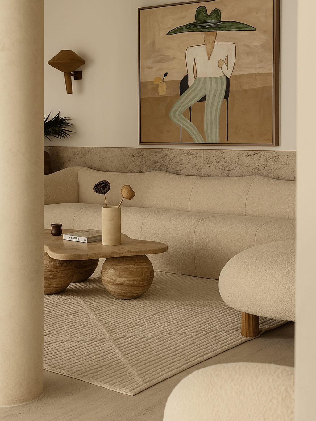 Viana | Travertine vaas
