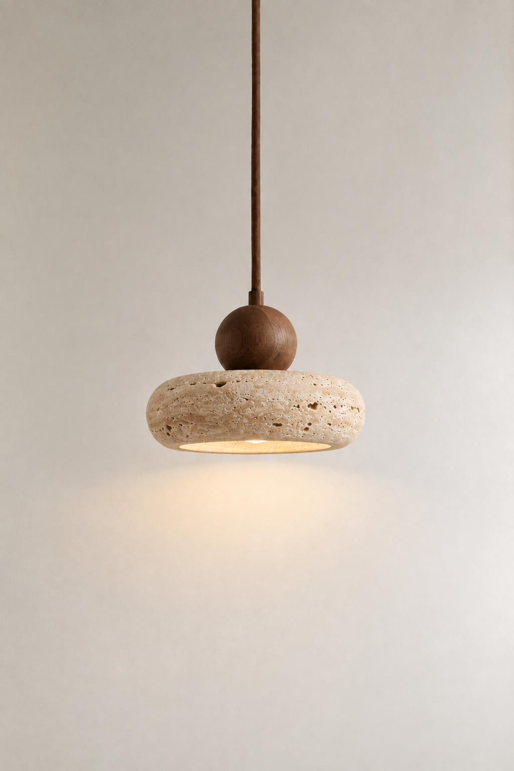 Azuna | travertine noten hanglamp
