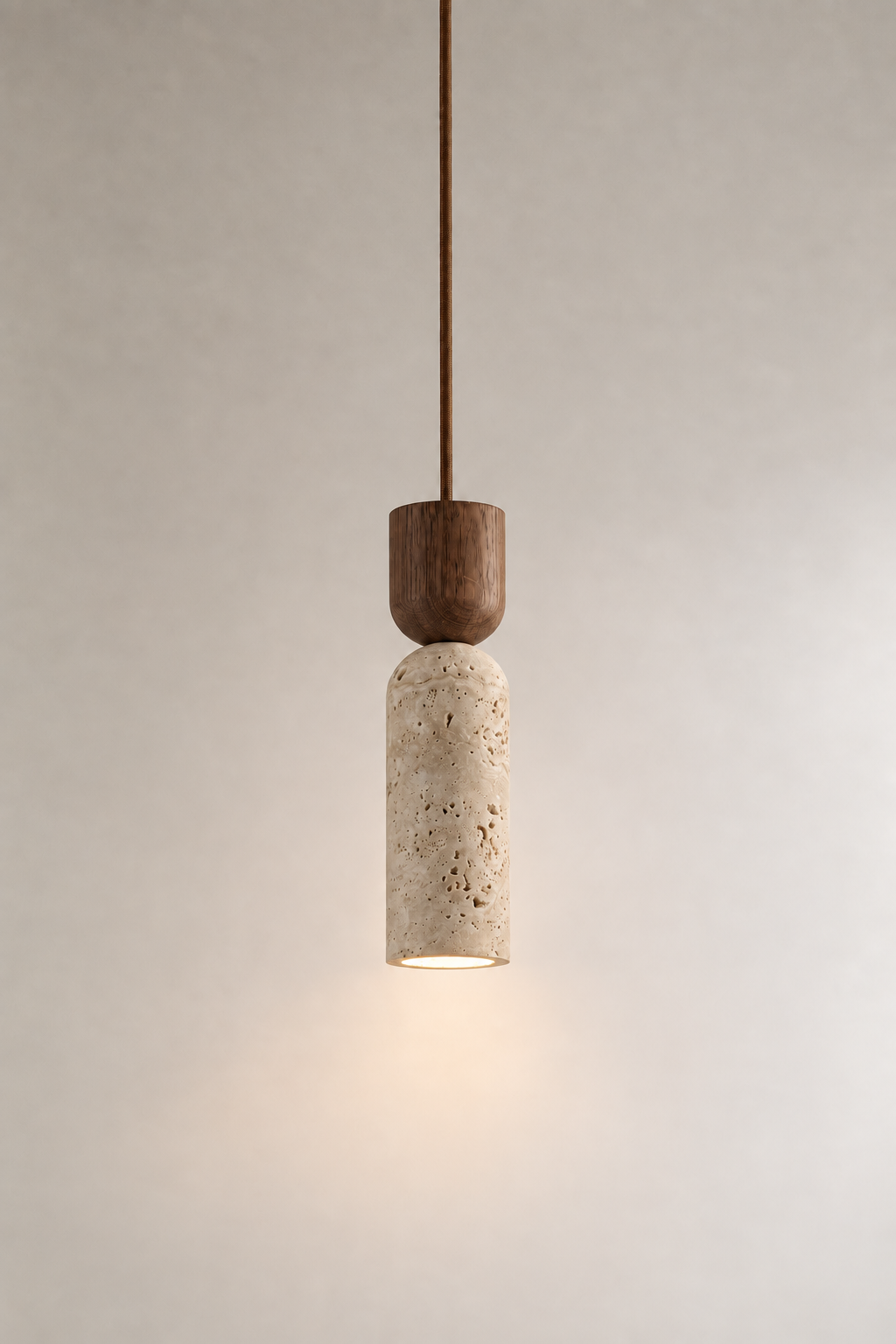 Jarin | Travertine noten hanglamp