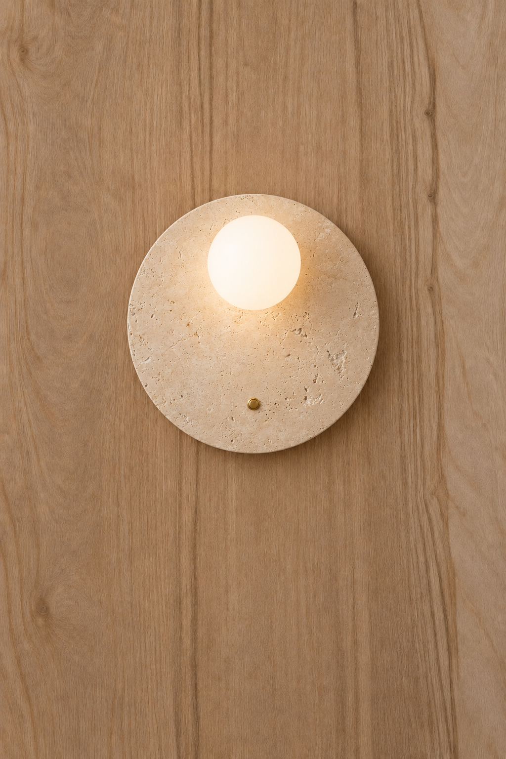 Gine | Travertine ronde wandlamp