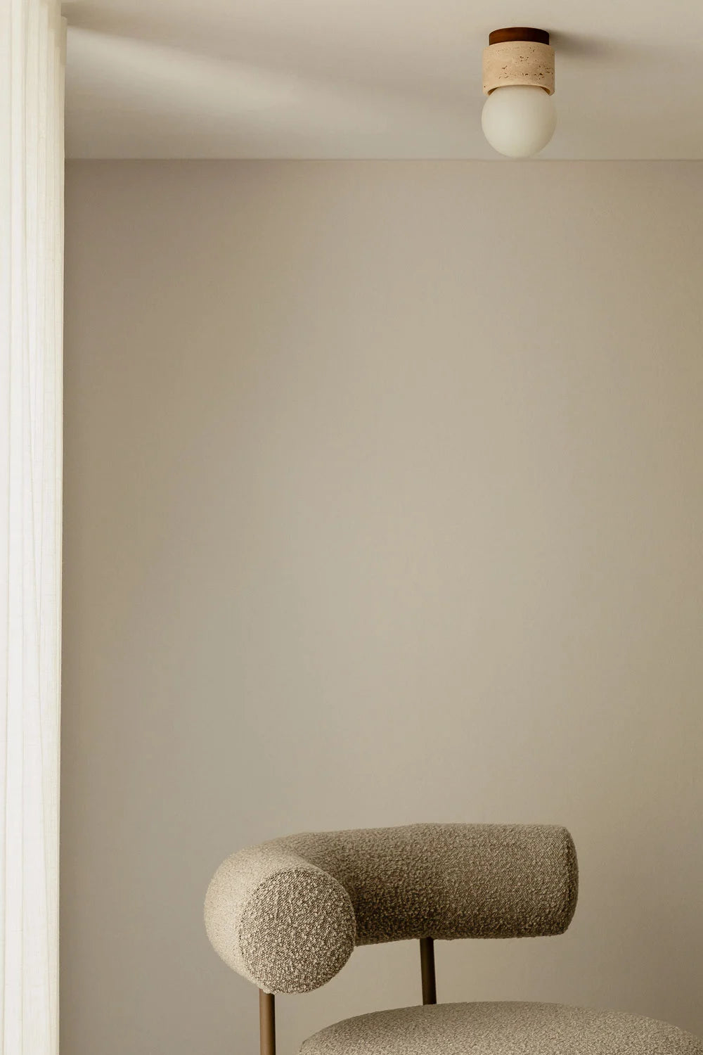 Mito | Travertine plafond lamp