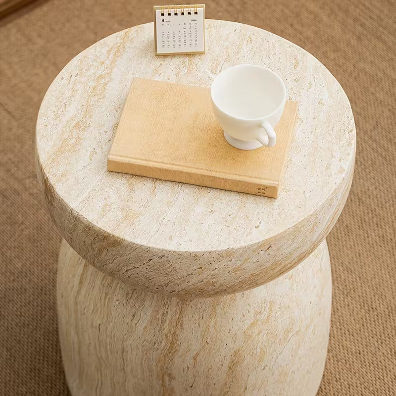 Bano | Travertine bijzettafel