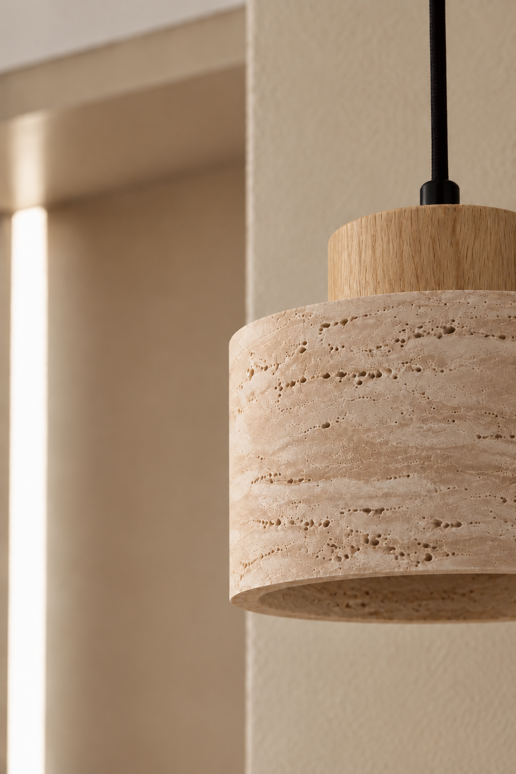 Mirella - Travertine eiken hanglamp bundel