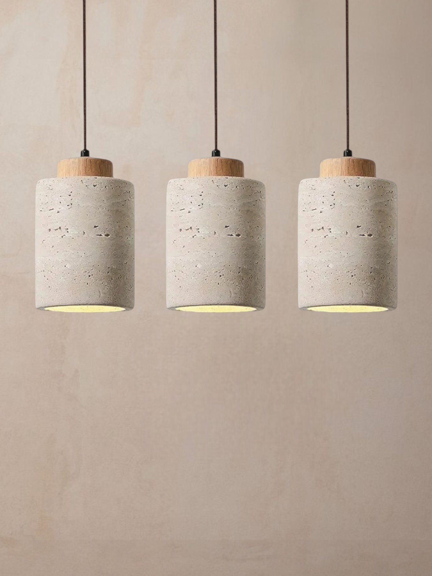 Mirella - Travertine eiken hanglamp bundel