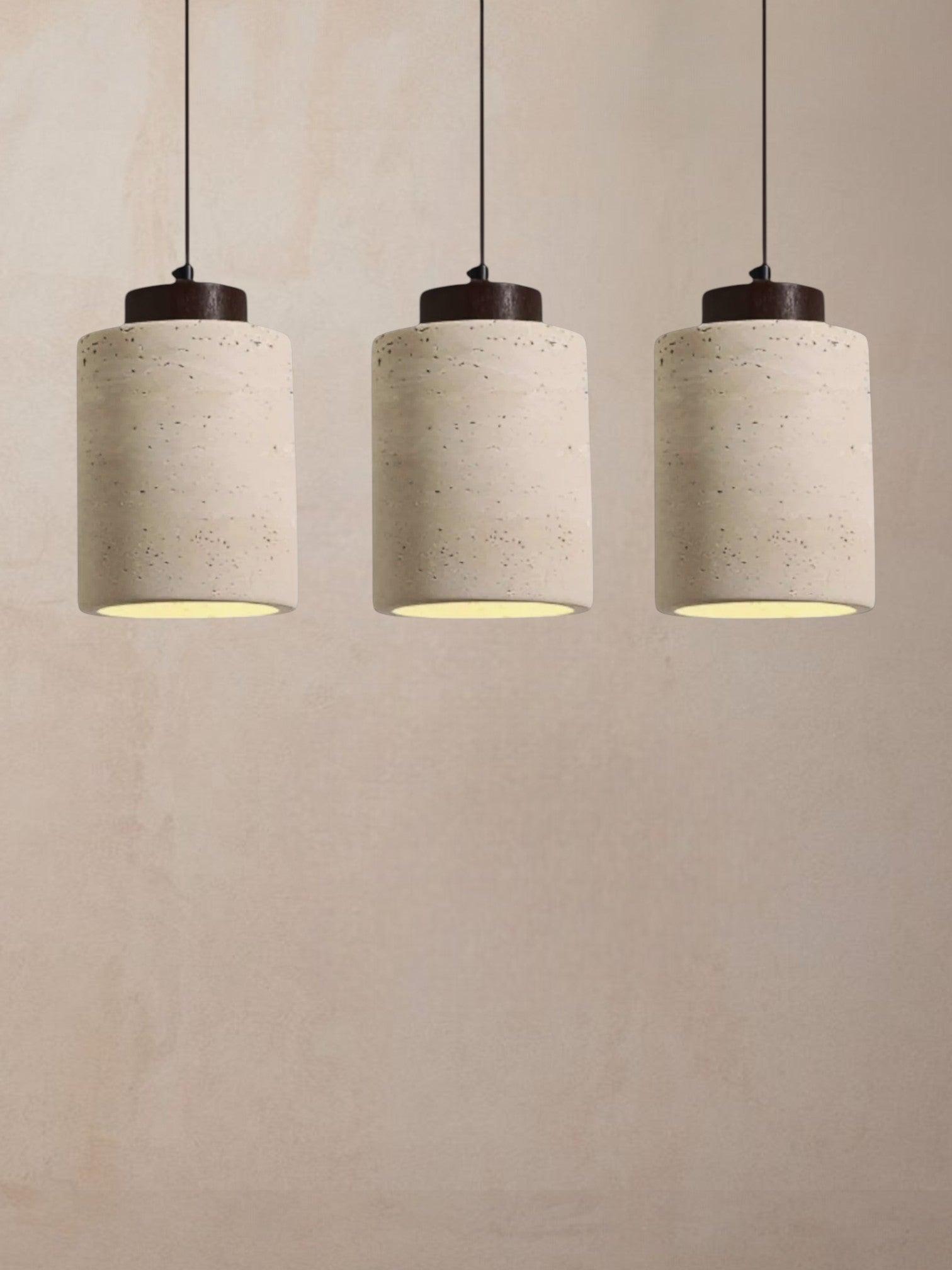 Mirella - Travertine noten hanglamp bundel