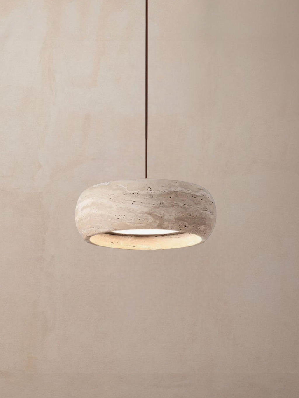 Jaza | ronde travertine hanglamp