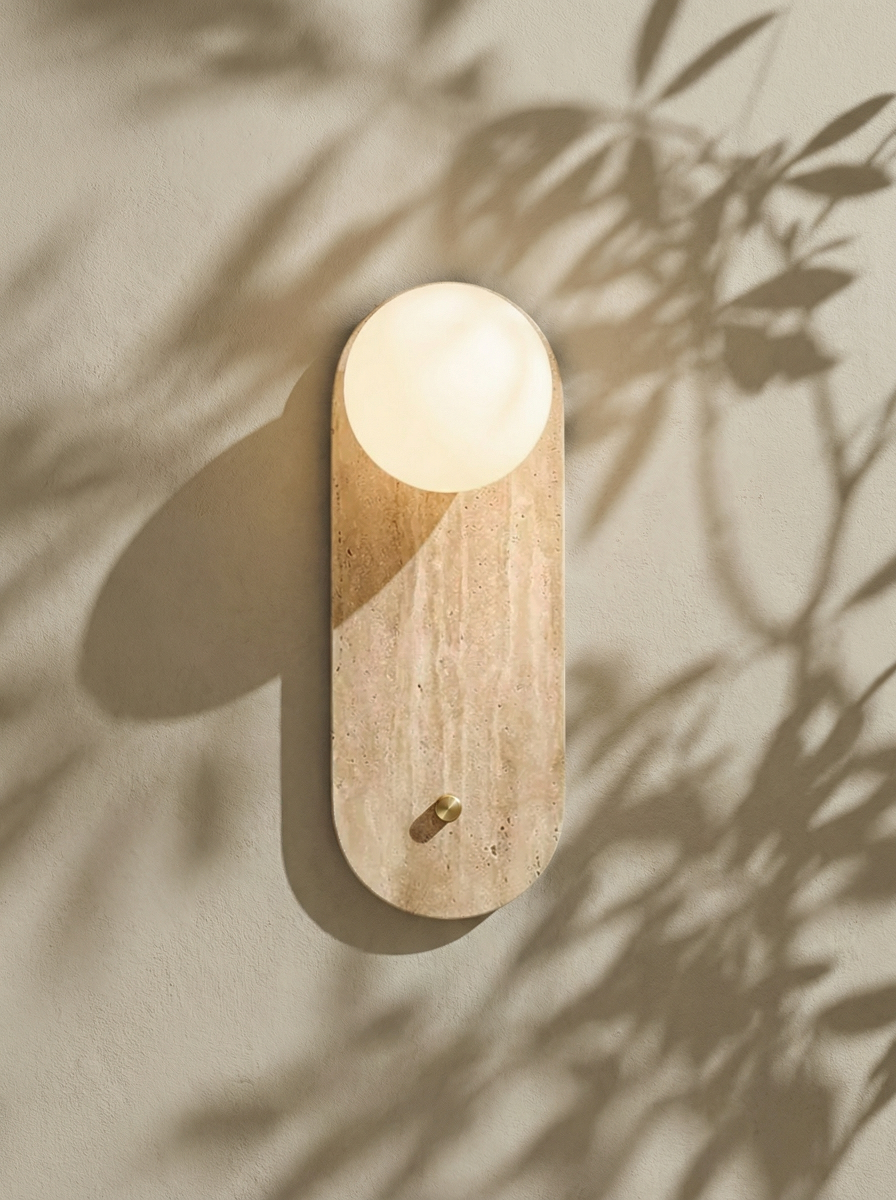Gine | Wandleuchte aus Travertin