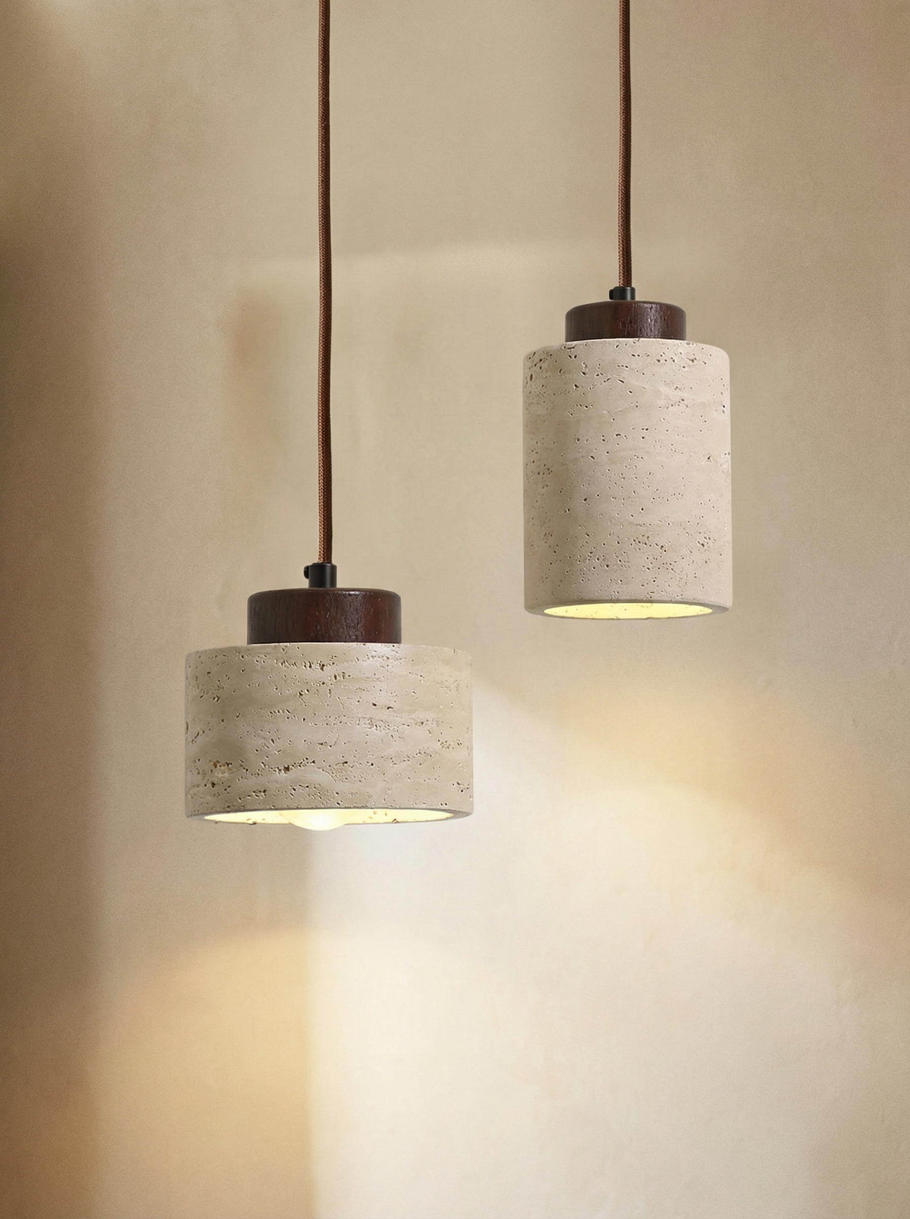 Mirella - Travertin Pendelleuchten-Bundle