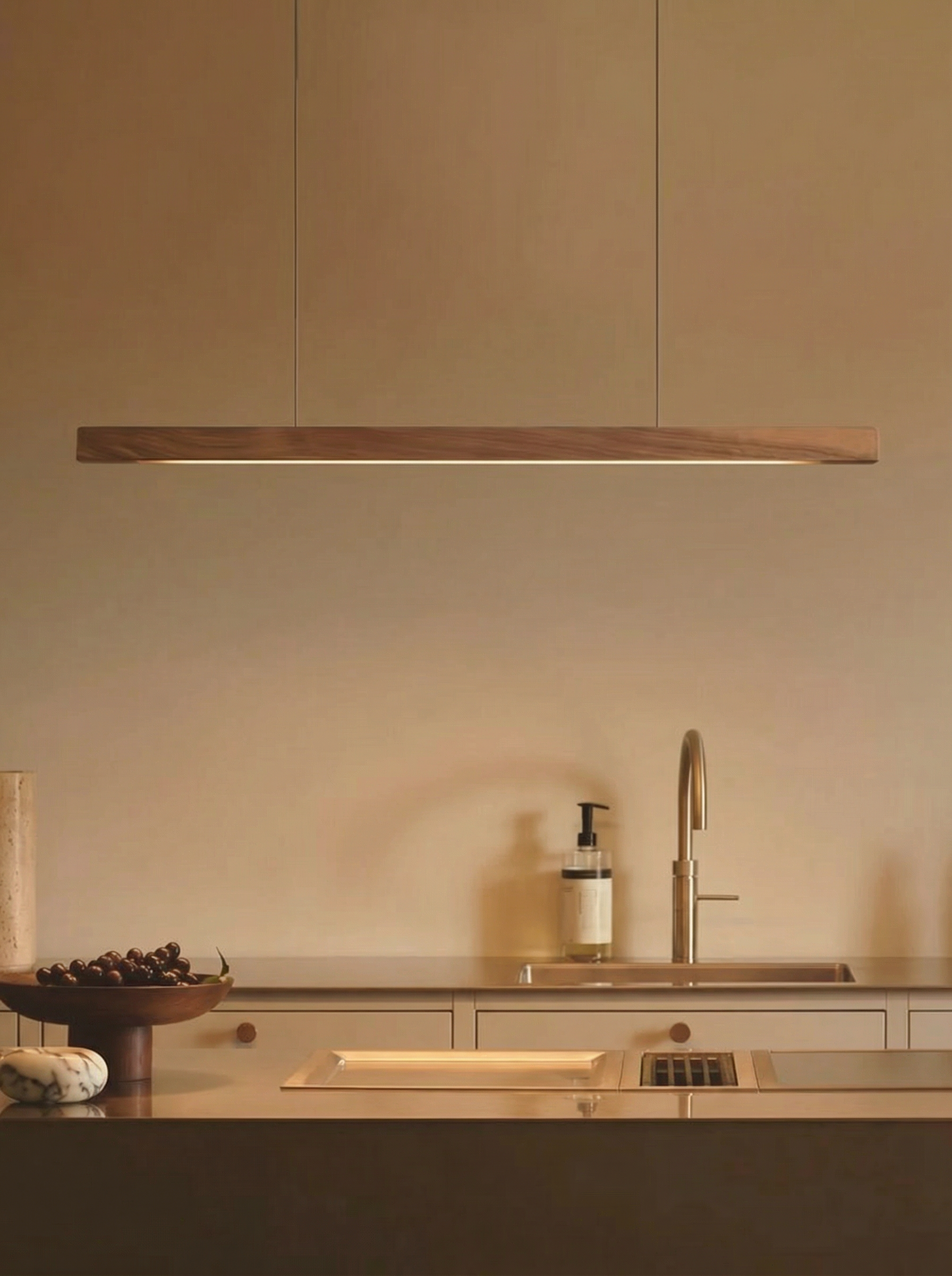 Nordic | Küchenpendelleuchte aus Walnussholz