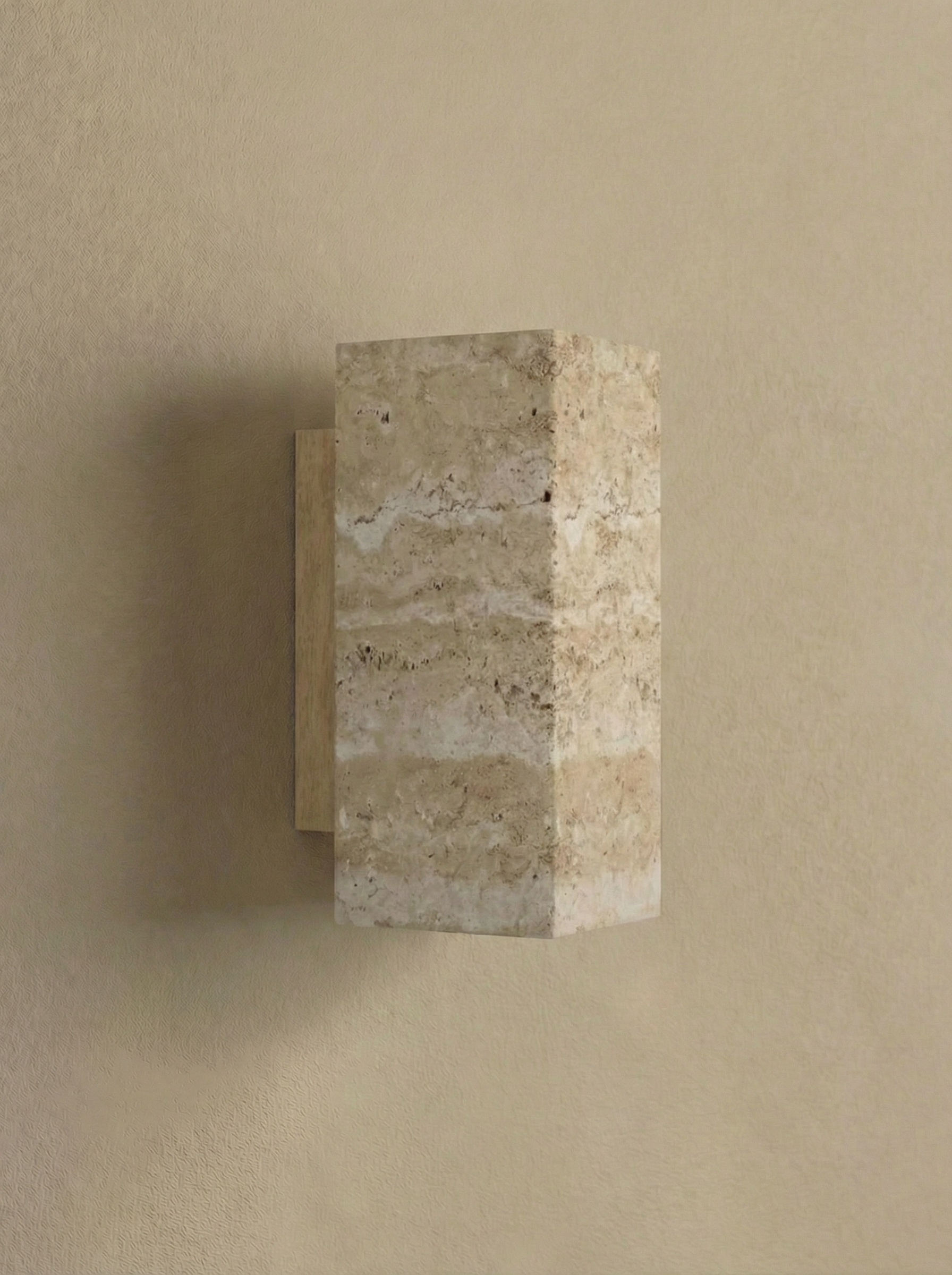 Gerini | Travertine wandlamp eiken
