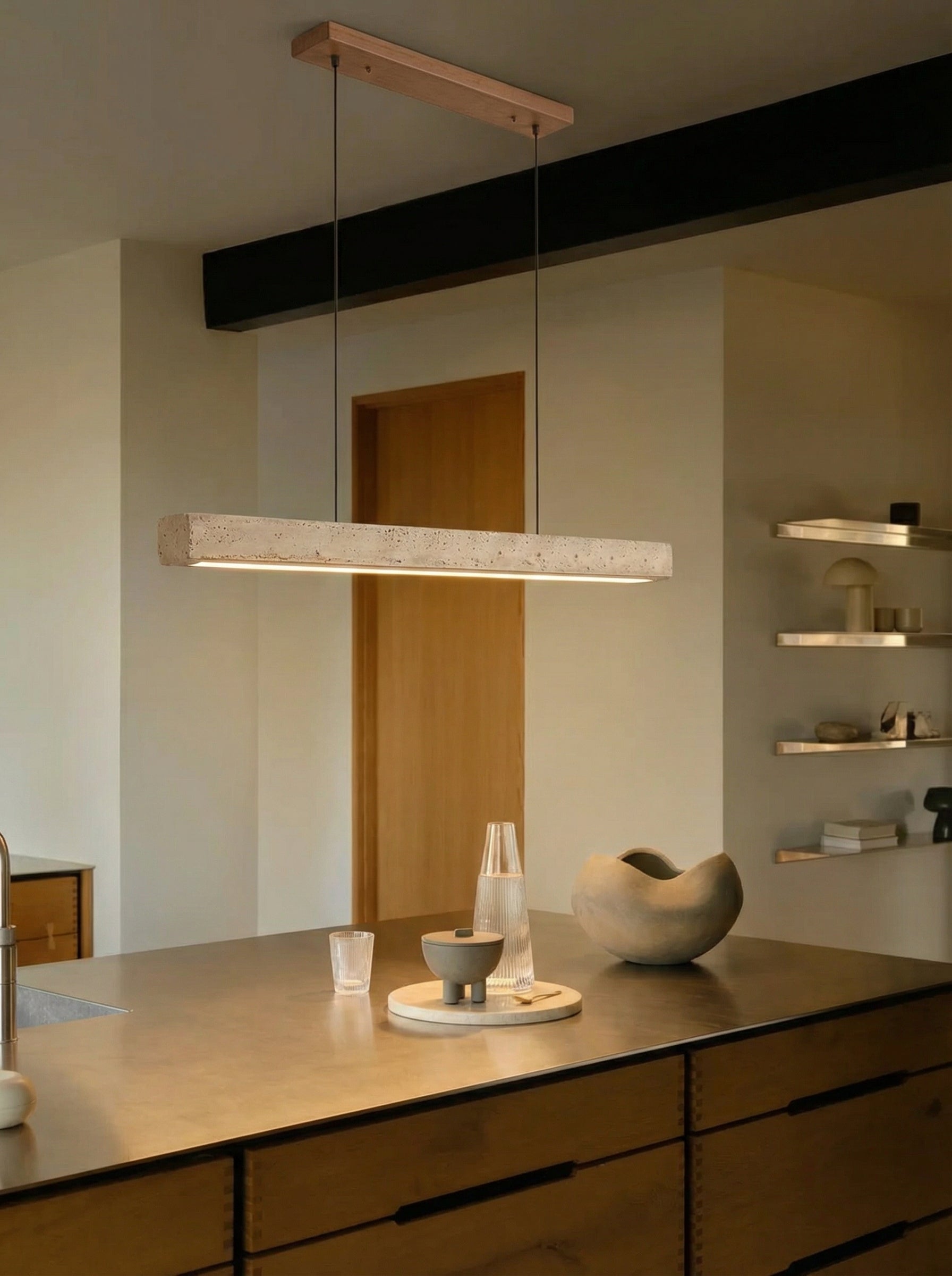 Prestige | Travertine eiken keukenlamp