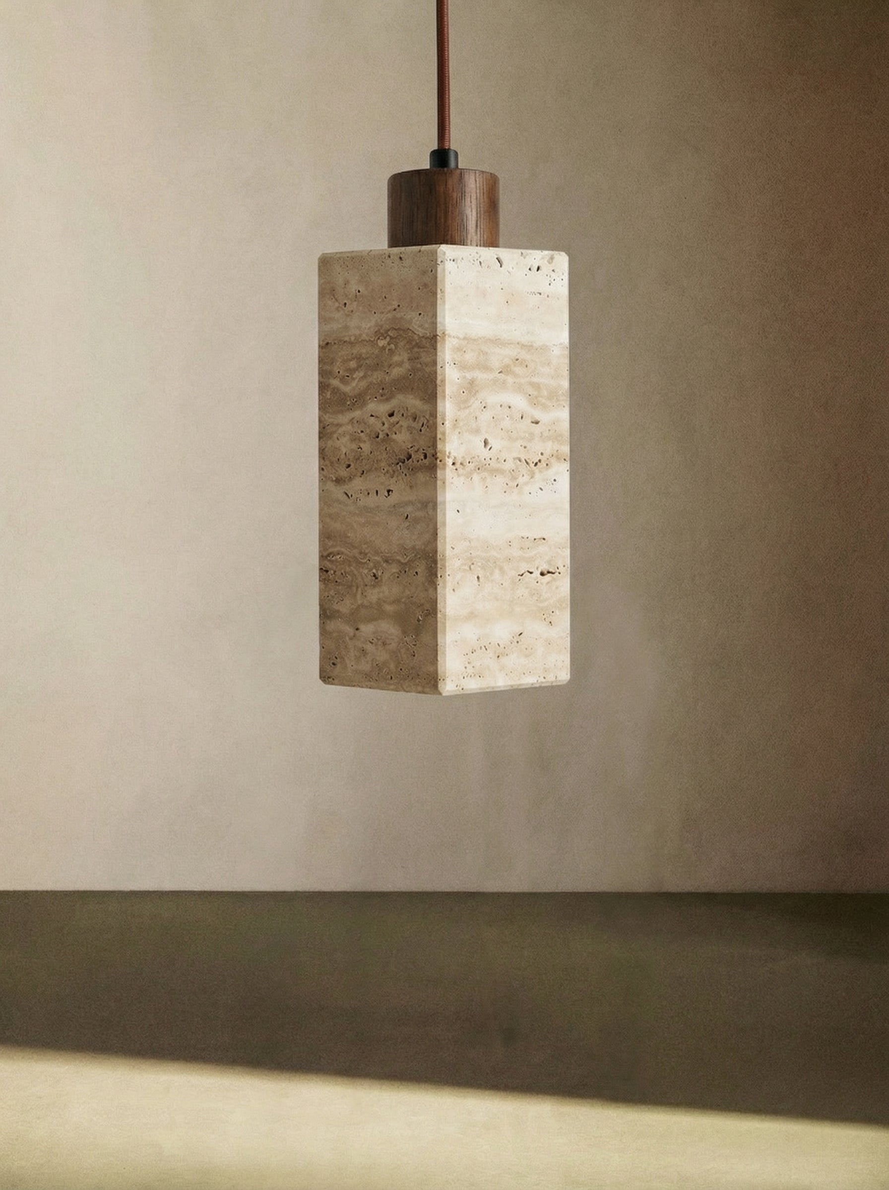 Gerini | Travertine hanglamp rechthoek
