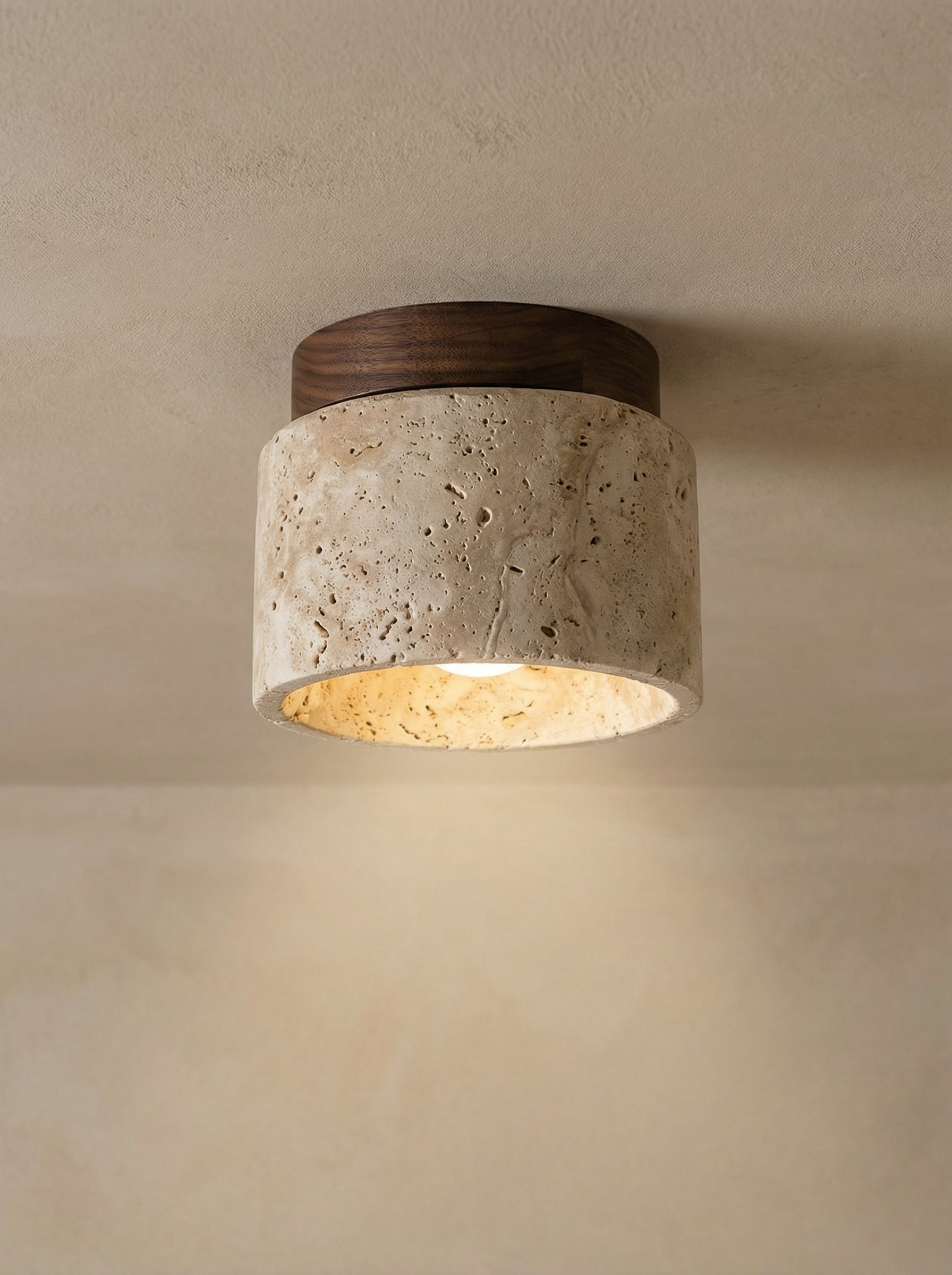 Mito | Travertine plafondlamp